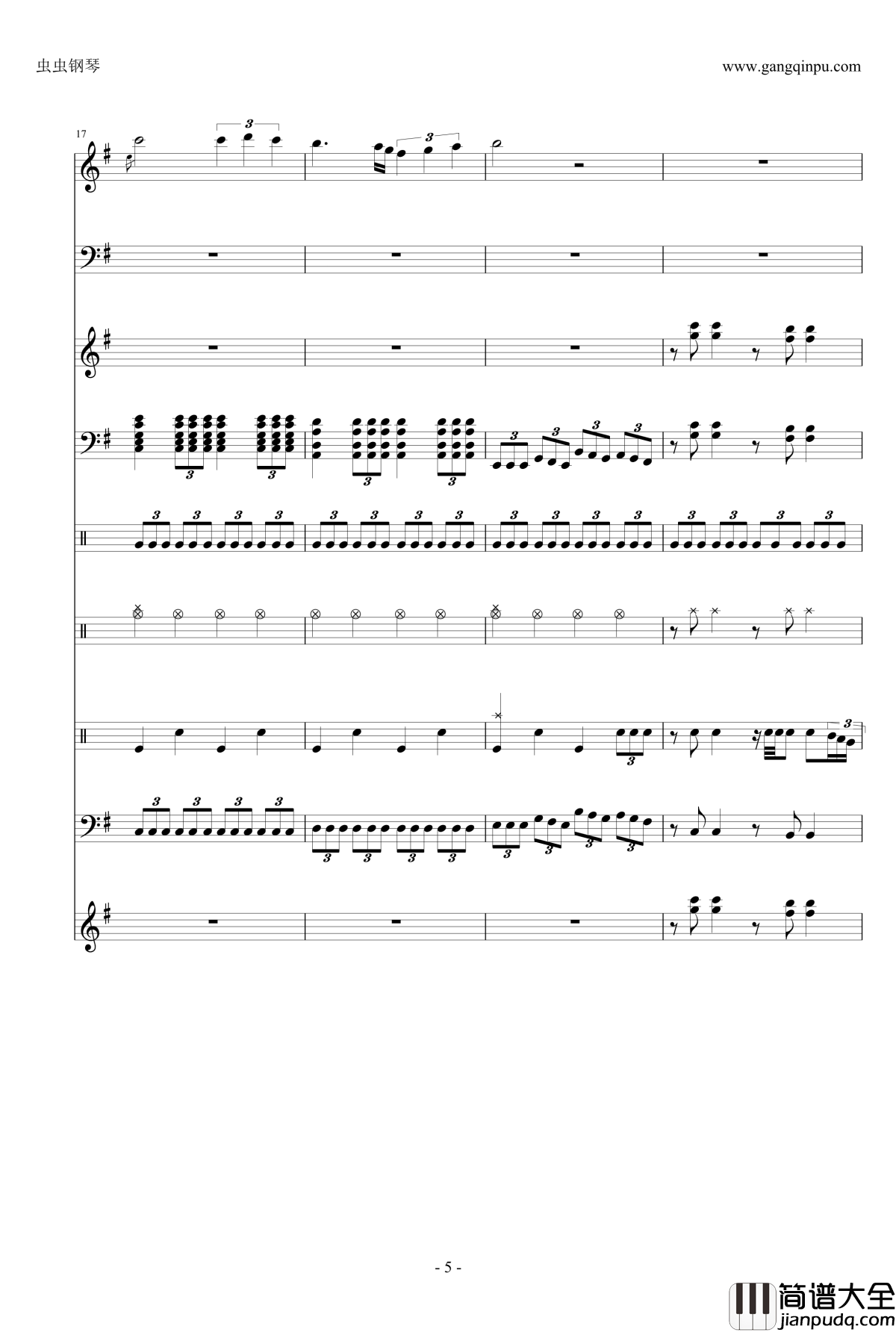 The_Raising_Fighting_Spirit钢琴谱_震撼总谱_火影忍者