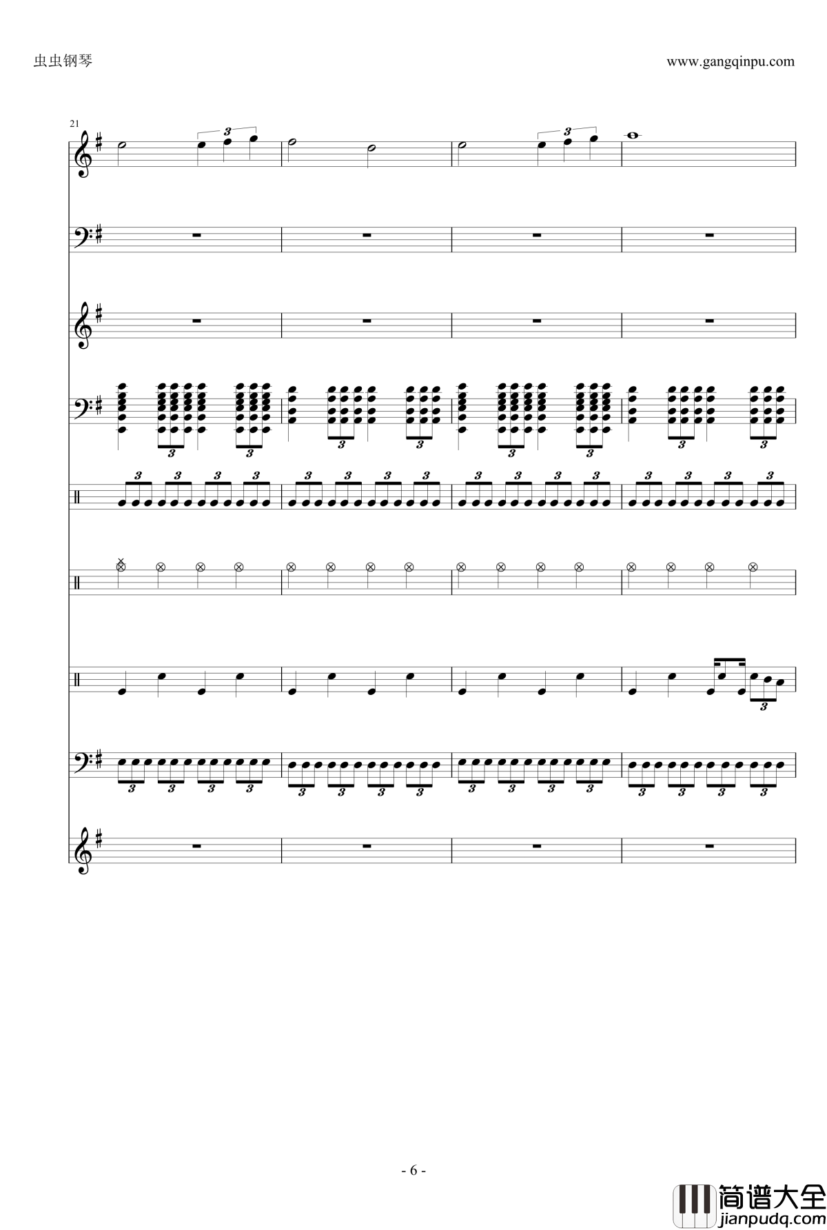 The_Raising_Fighting_Spirit钢琴谱_震撼总谱_火影忍者