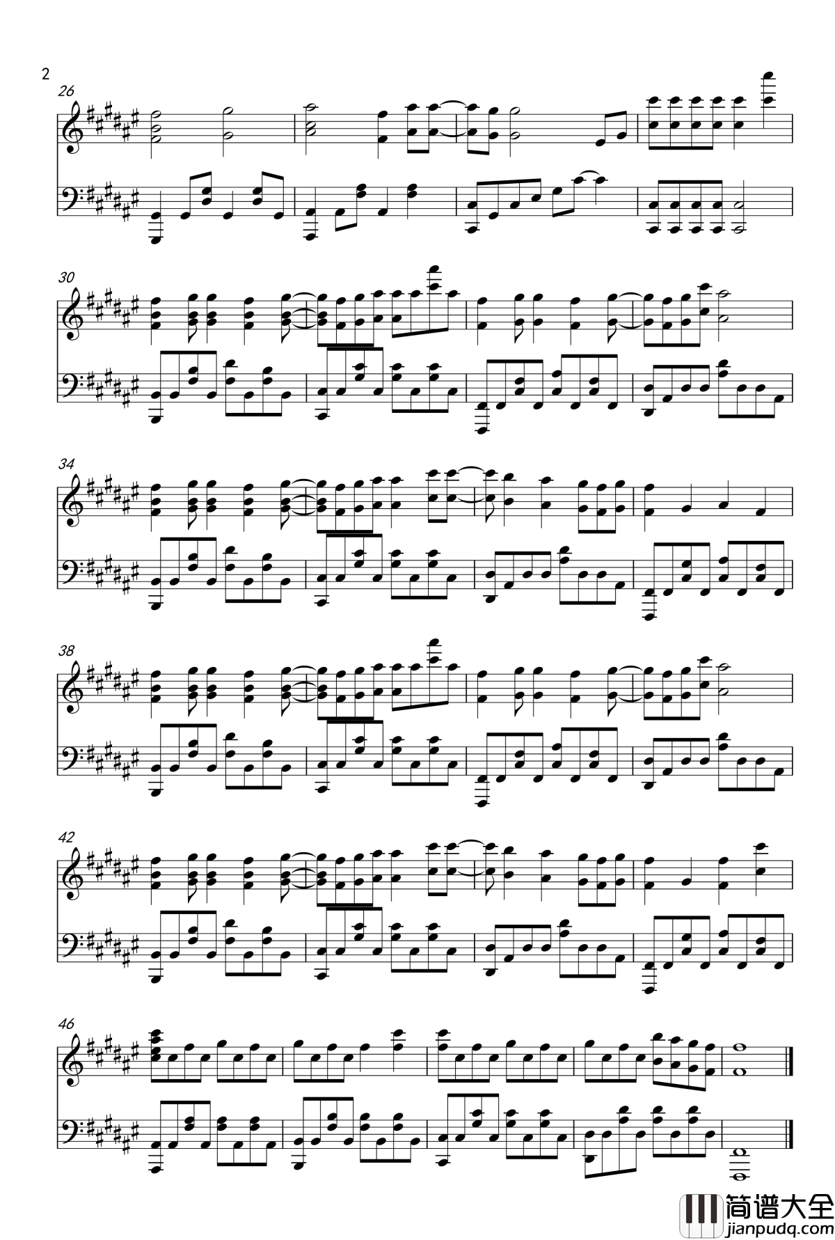 记录的地平线ED钢琴谱_娜娜