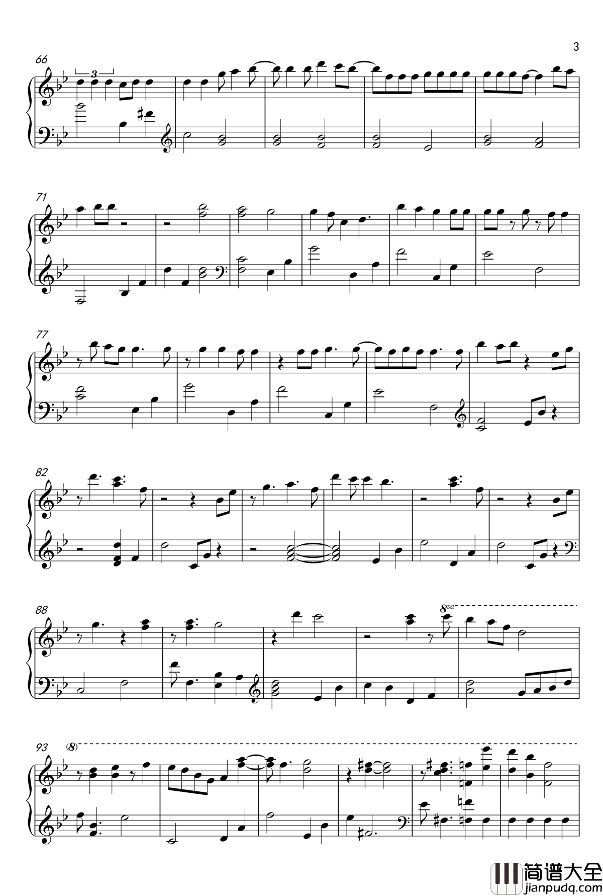 Arigatou钢琴谱_一公升的眼泪