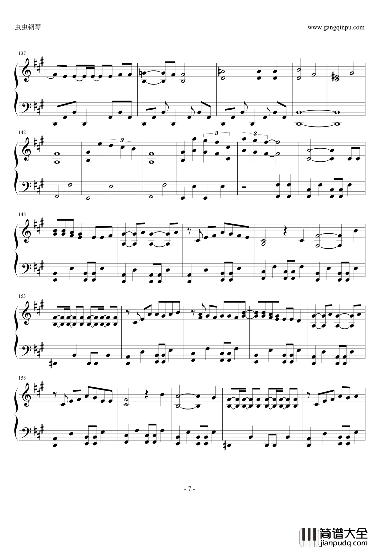 LOST_CHILD钢琴谱_迷你裙宇宙海贼