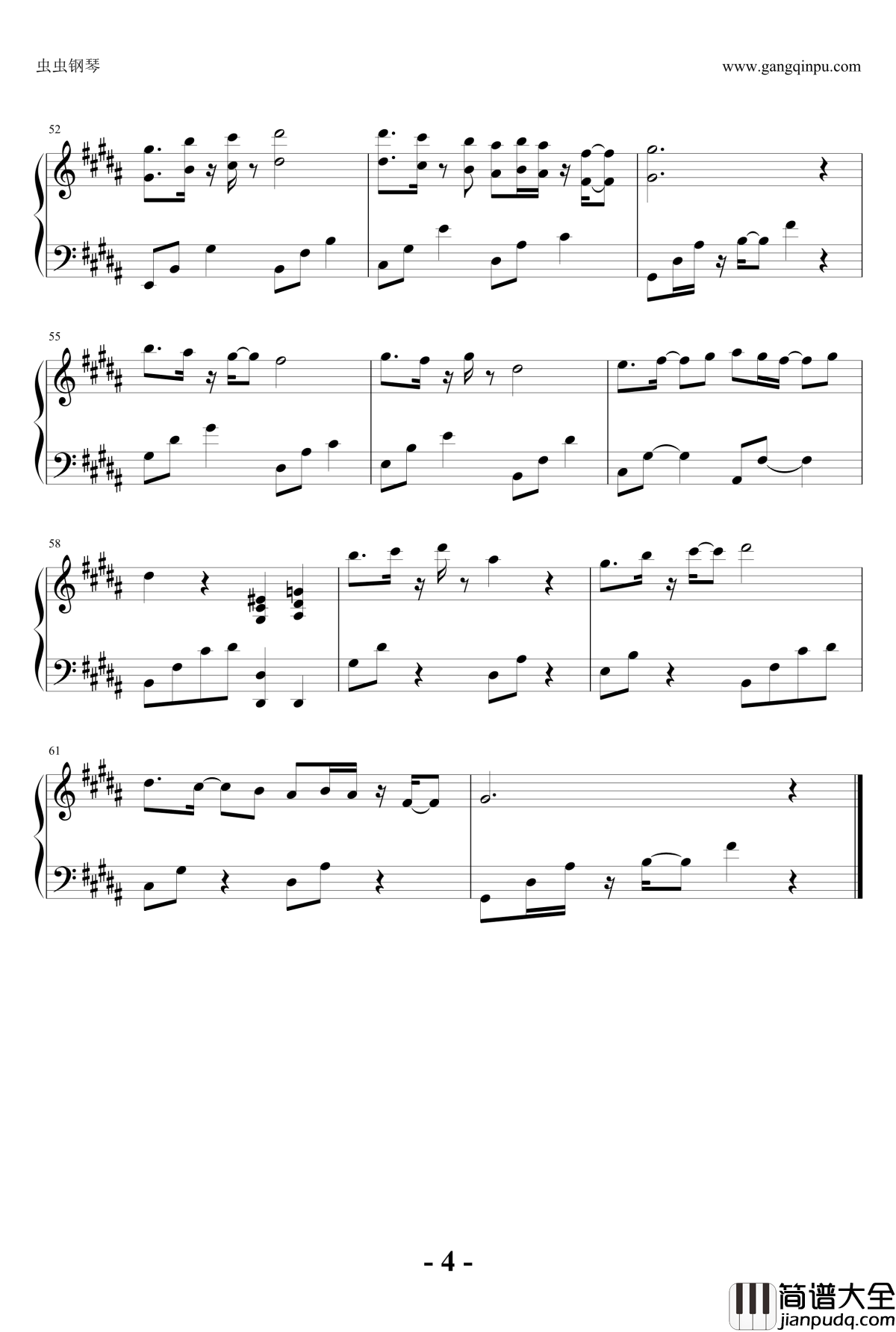 我们不是相爱吗钢琴谱_T_ARA