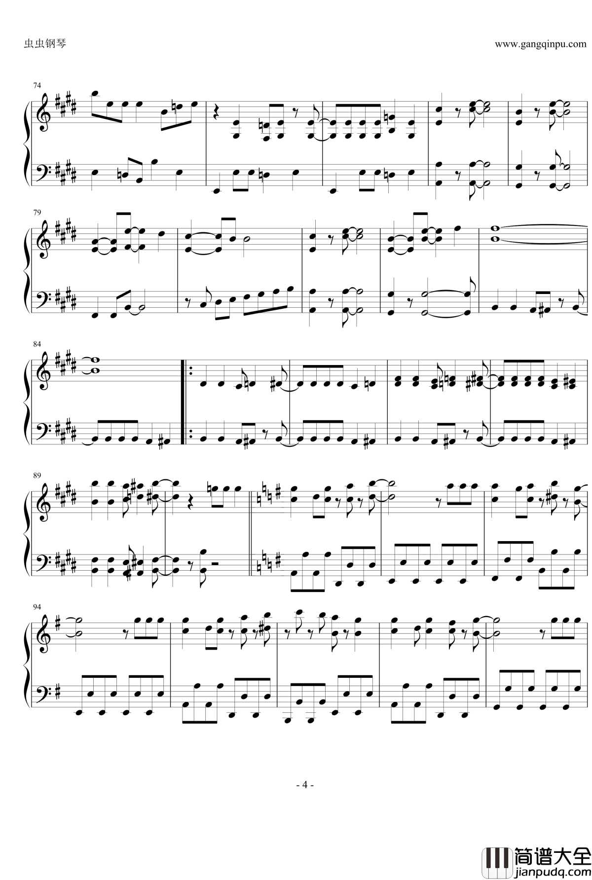 ココ☆ナツ钢琴谱_电影‘シロメ’主题歌_桃色幸运草Z