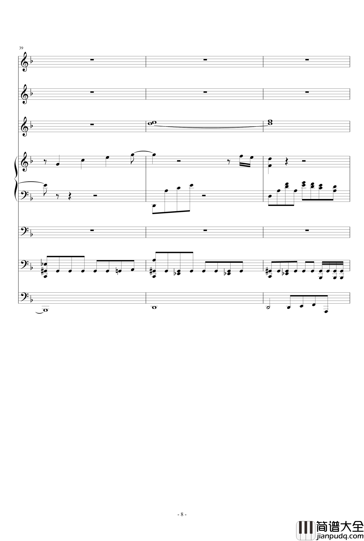 单相思钢琴谱_ellocz