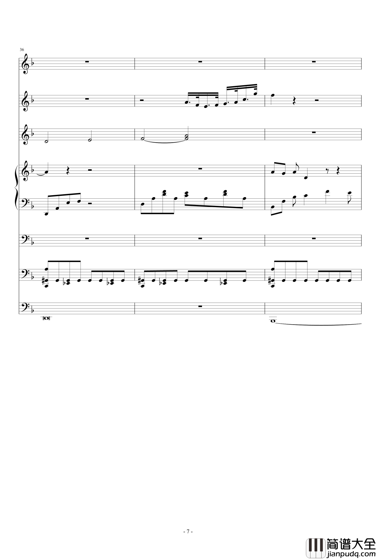 单相思钢琴谱_ellocz