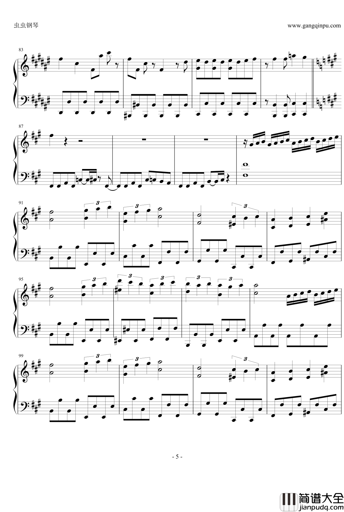 行くぜっ怪盗少女钢琴谱_桃色幸运草Z