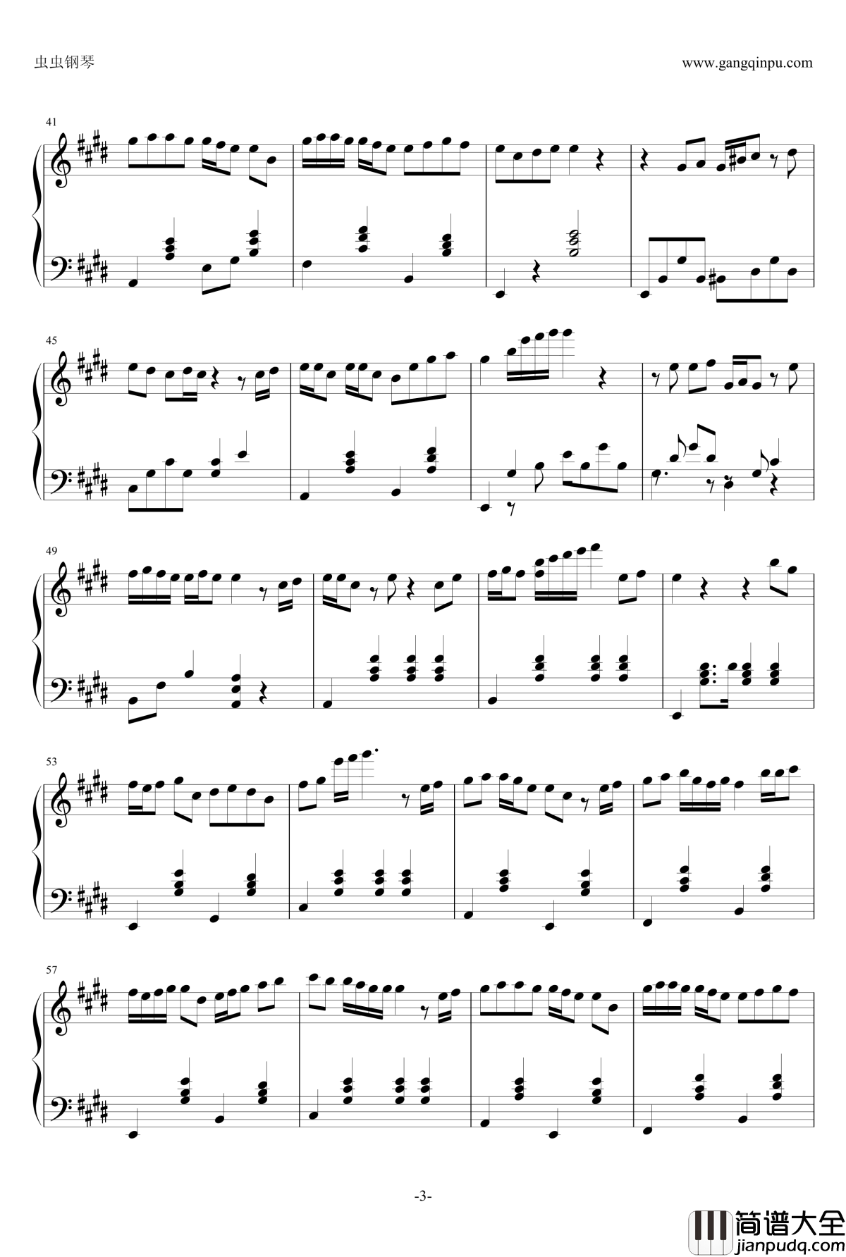 终于等到你钢琴谱_张靓颖