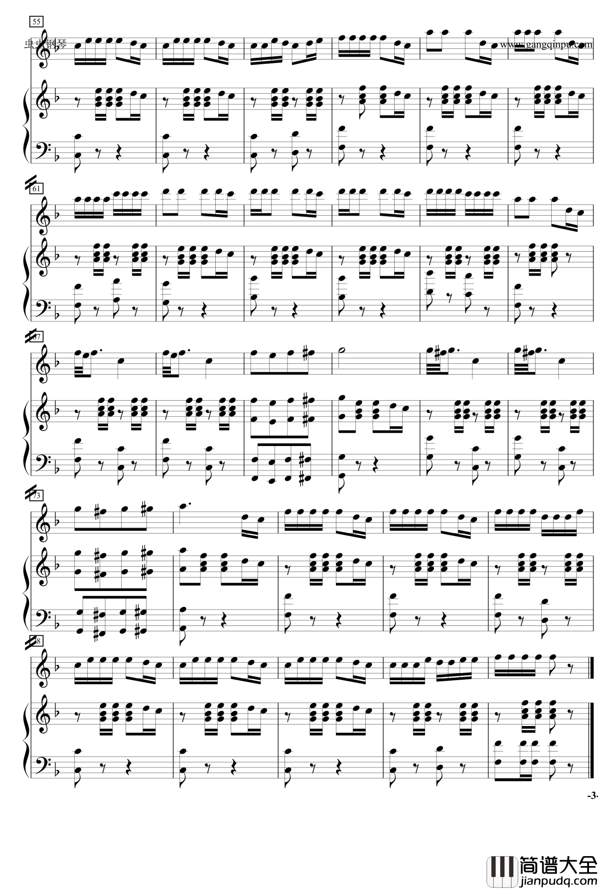 一百只老鼠钢琴谱_儿童歌曲