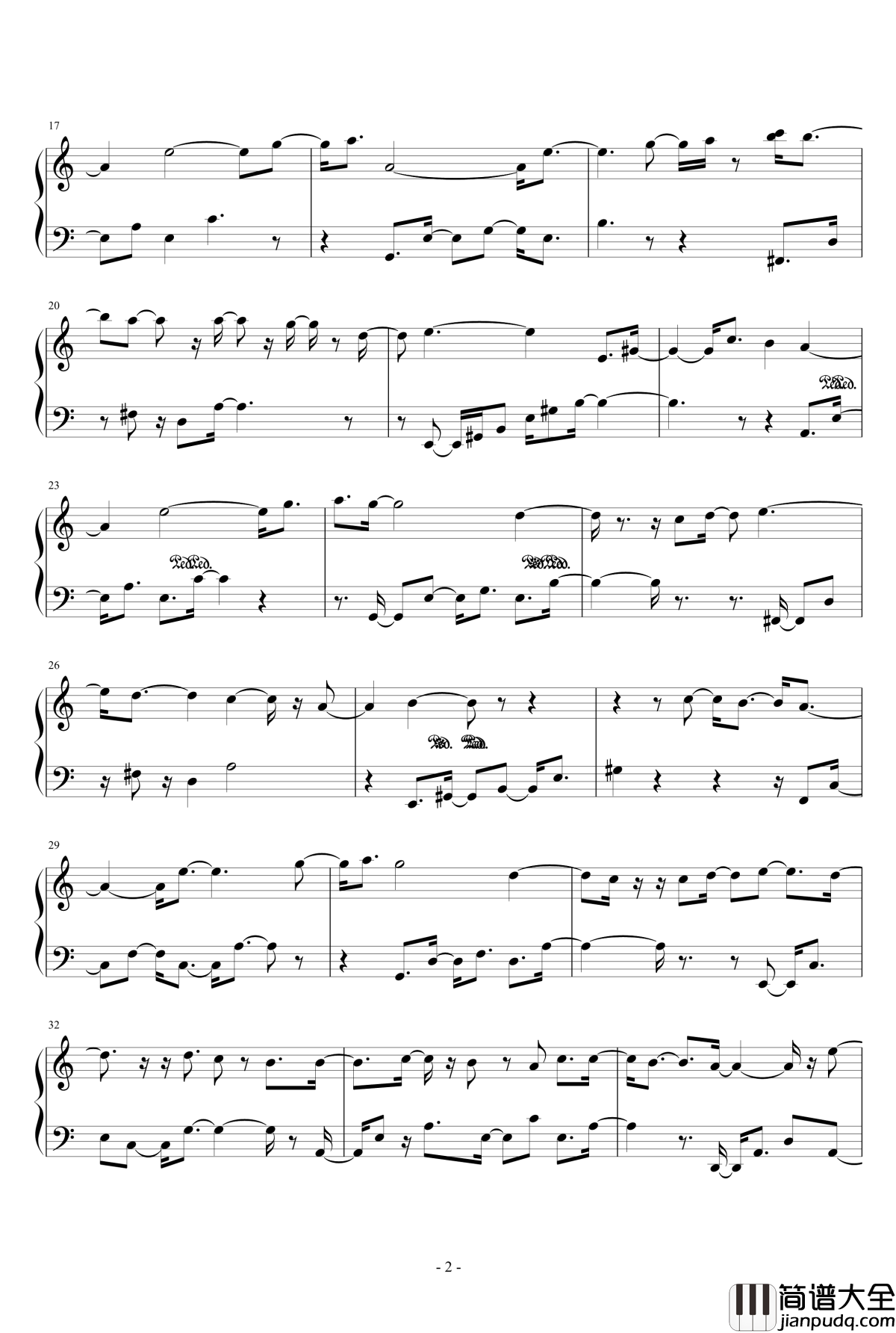 天缘恋钢琴谱_eggming