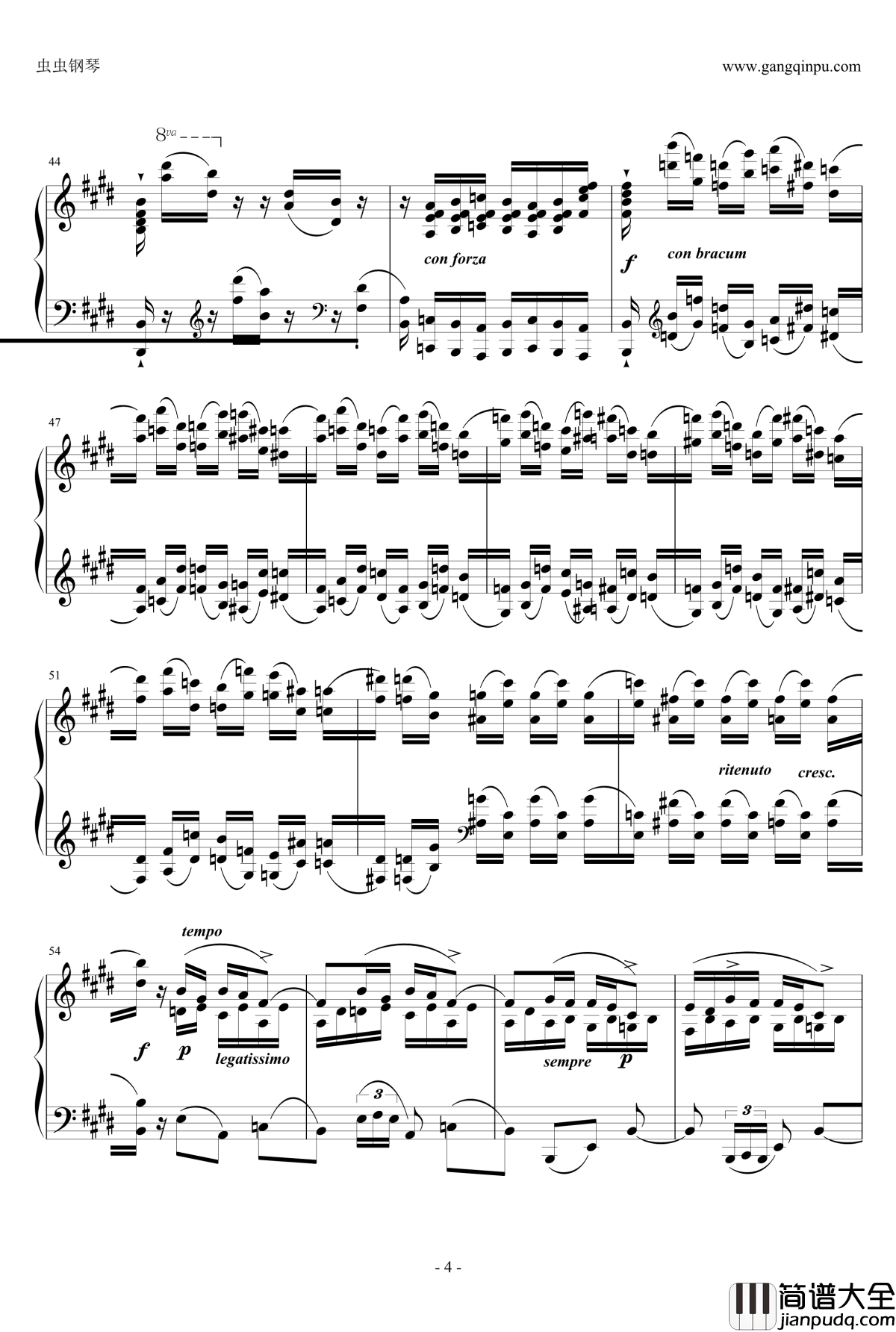 肖邦练习曲钢琴谱_Etude_OP.10_NO.3_肖邦_chopin