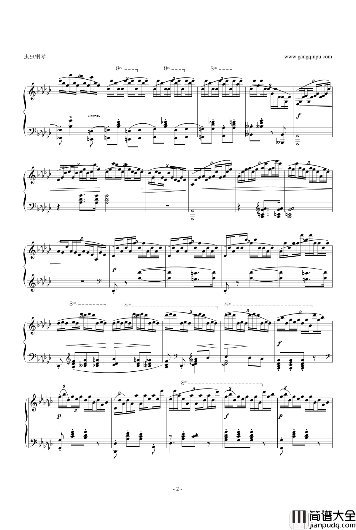 肖邦练习曲钢琴谱_Etude_OP.10_No.5_黑键_肖邦_chopin