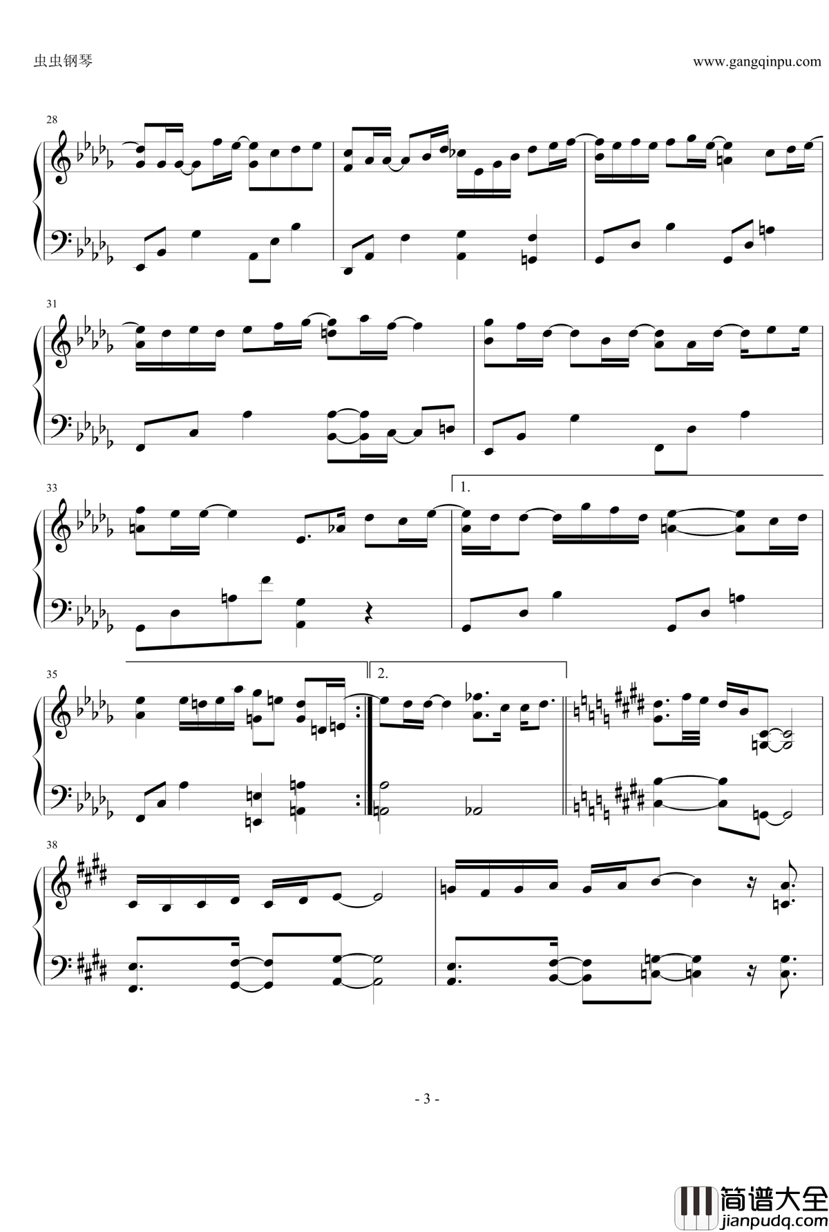 嵐钢琴谱_Tears_Arashi