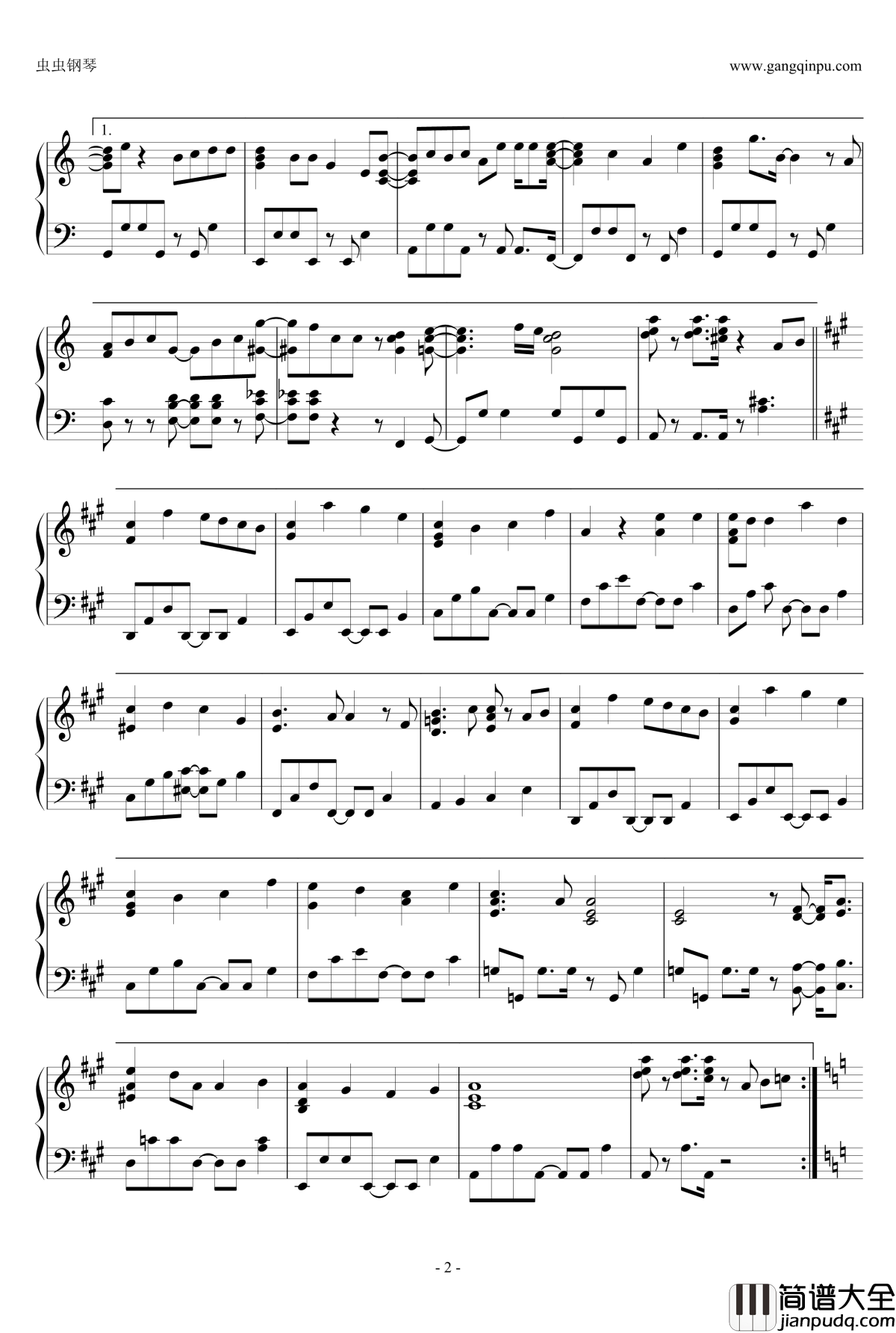 嵐钢琴谱_Step_and_Go_Arashi