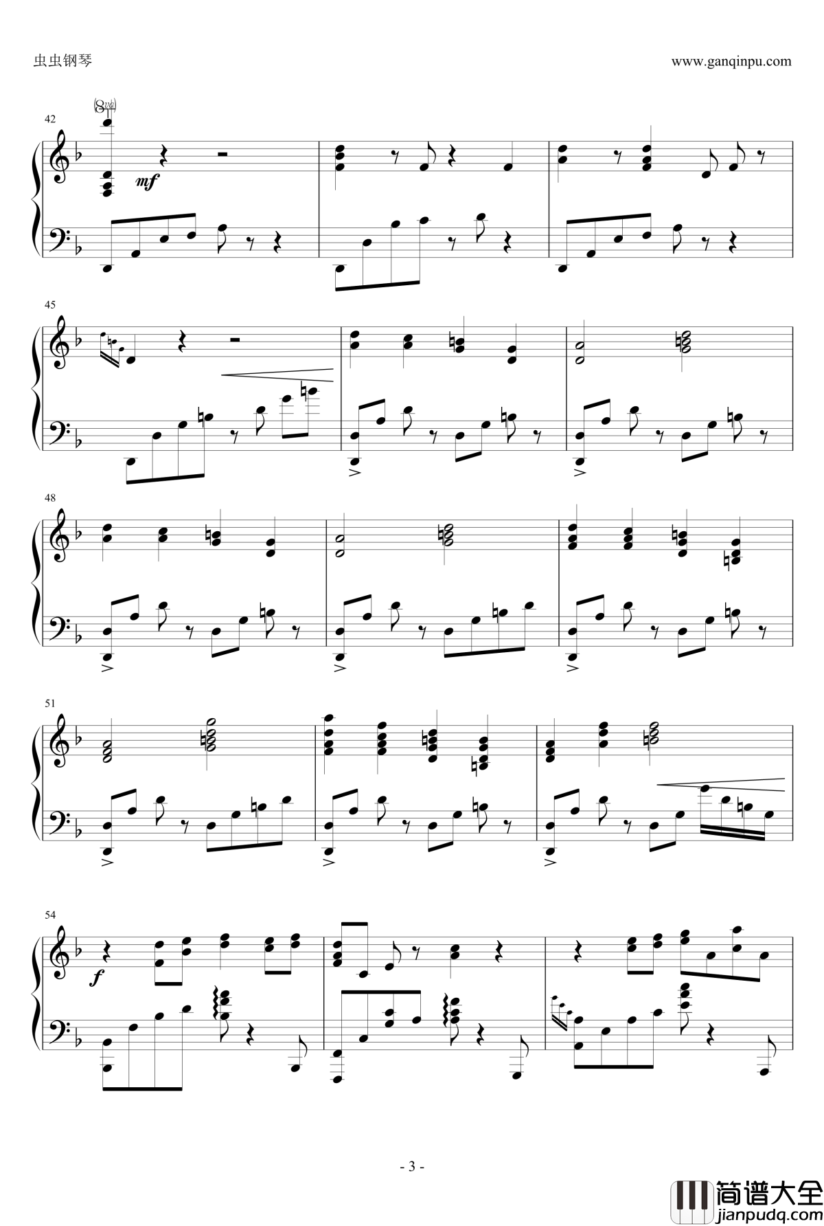 神不在的星期天钢琴谱_OST_Lost_World