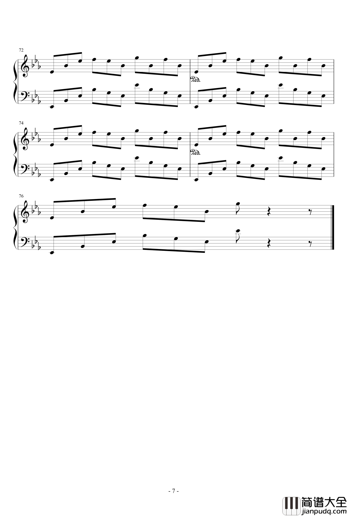 来自大地钢琴谱_ComeFromEarth_lcx64579