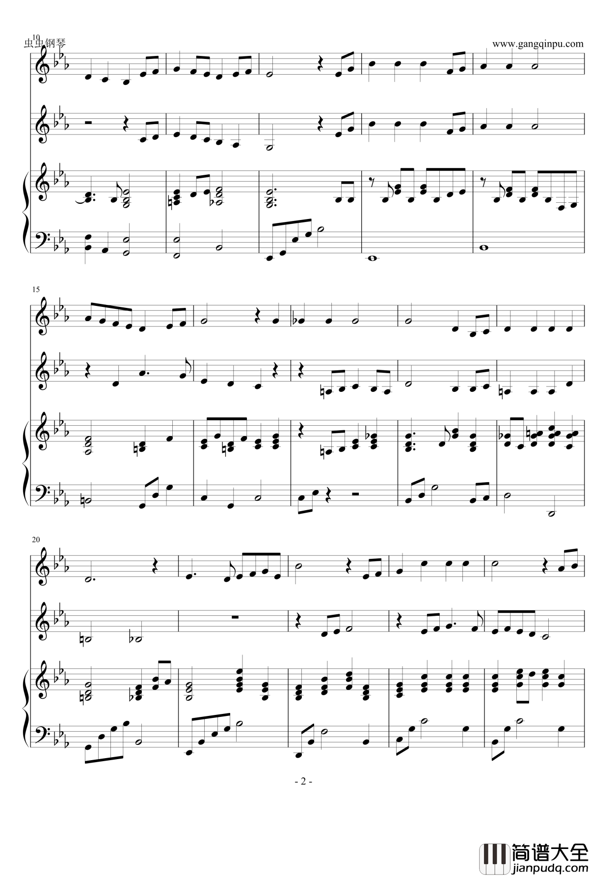 桜の栞钢琴谱_双声部合唱纯钢琴伴奏_AKB48