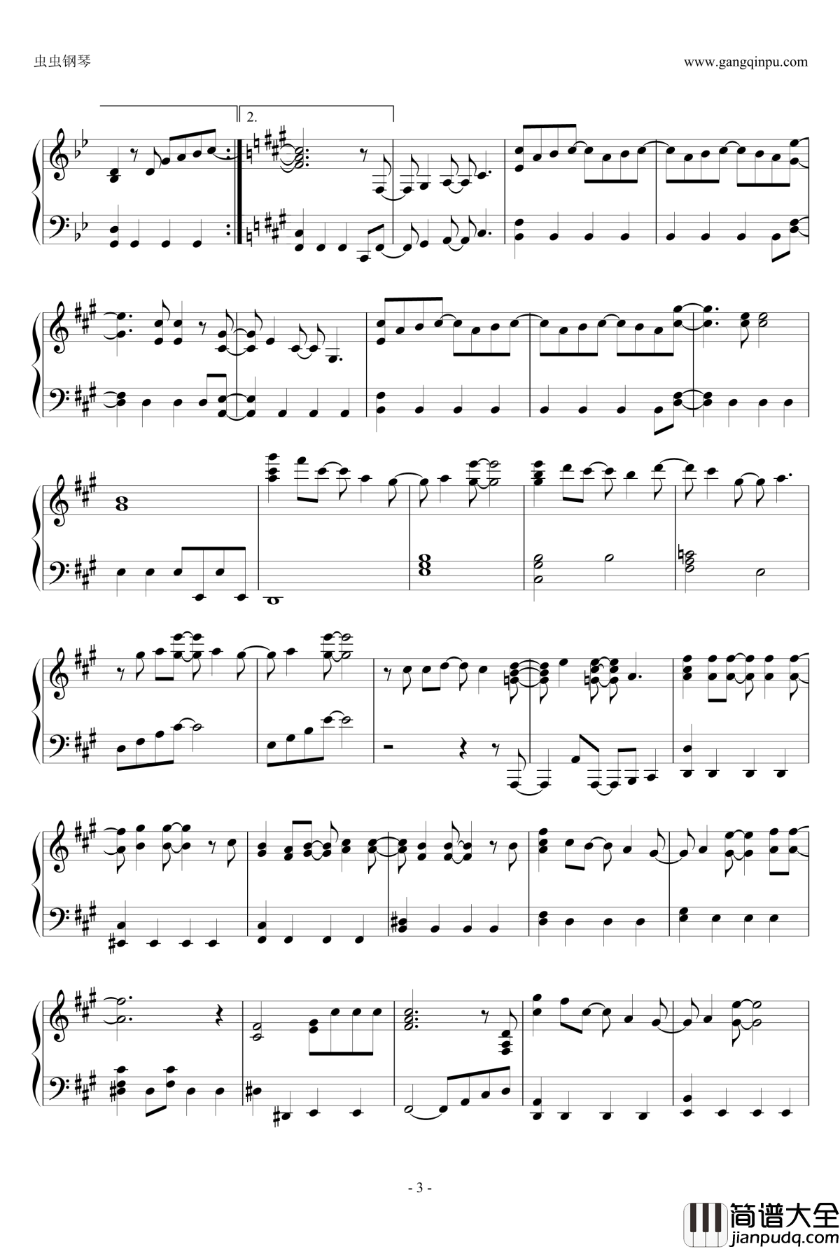 嵐钢琴谱_Lotus_Arashi