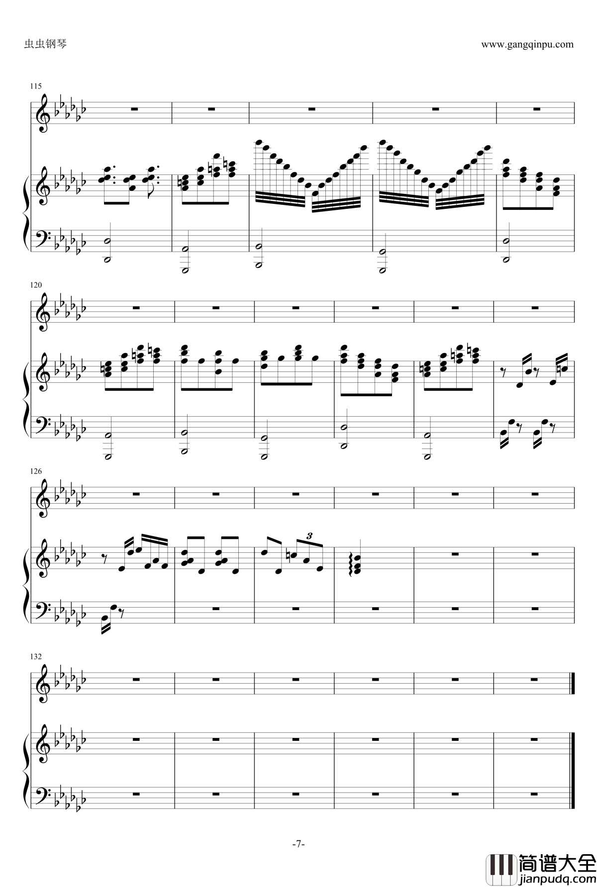 没离开过钢琴谱_我是歌手版_林志炫