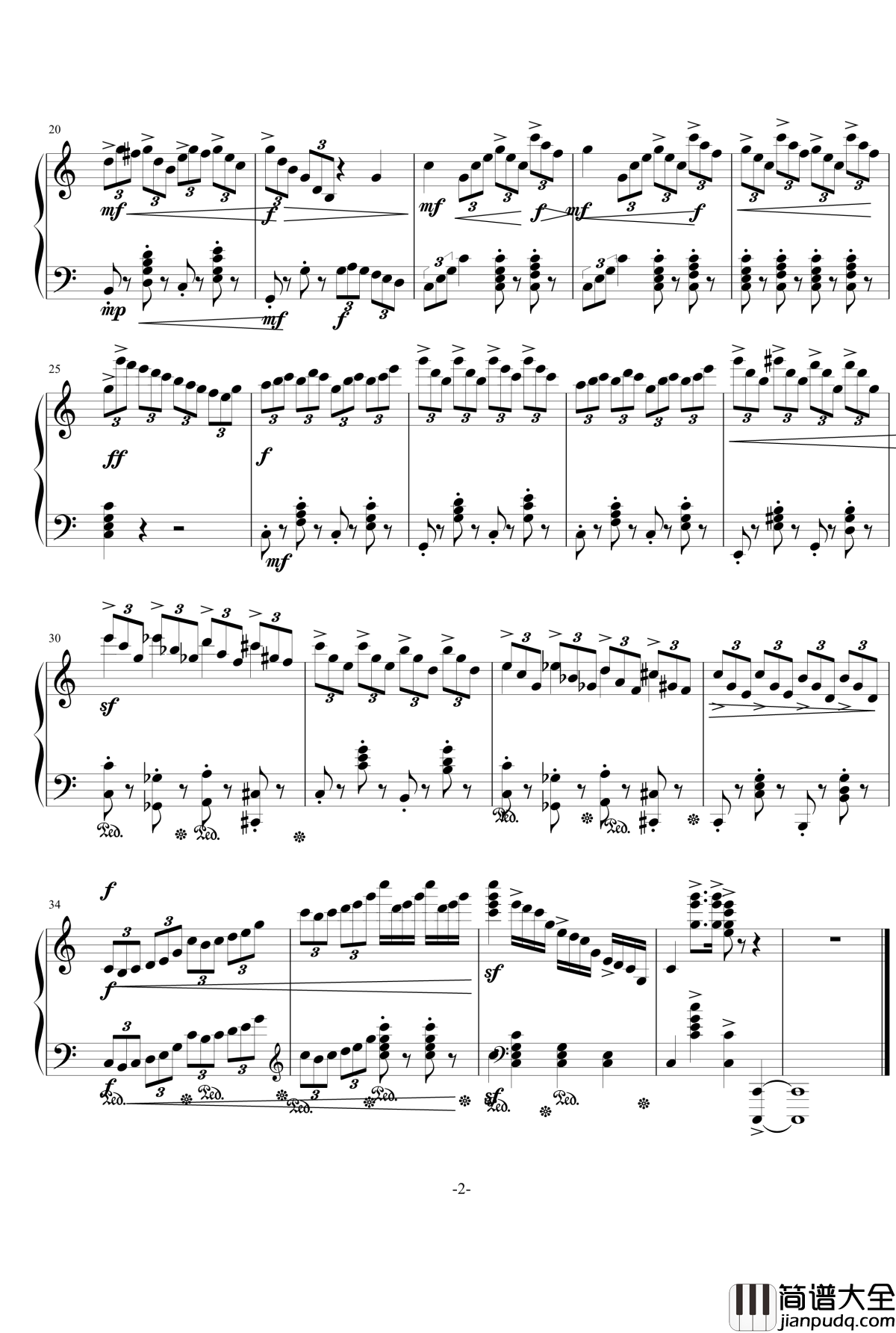 C大调练习曲钢琴谱_NO.2_灵动无痕