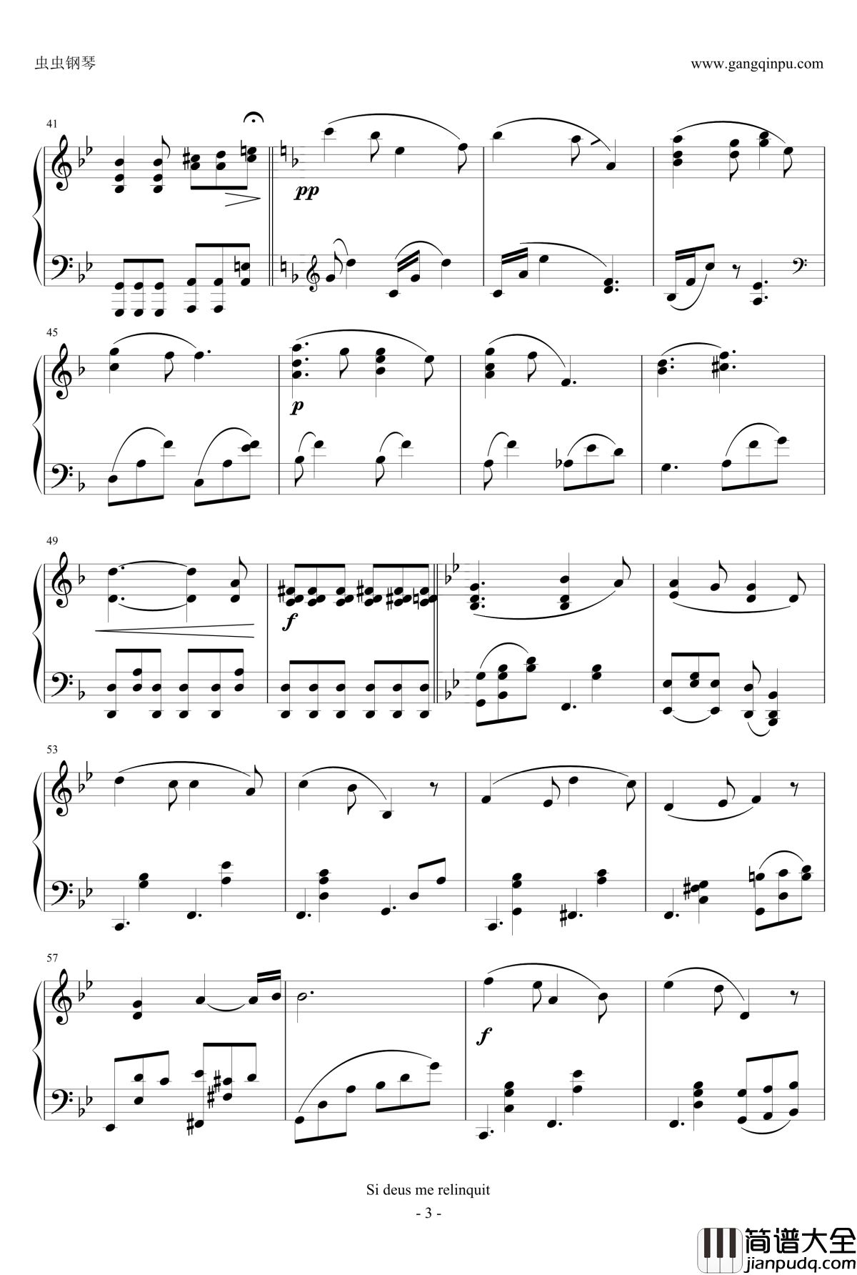 Si_deus_me_relinquit钢琴谱_4分钟版_岩崎琢