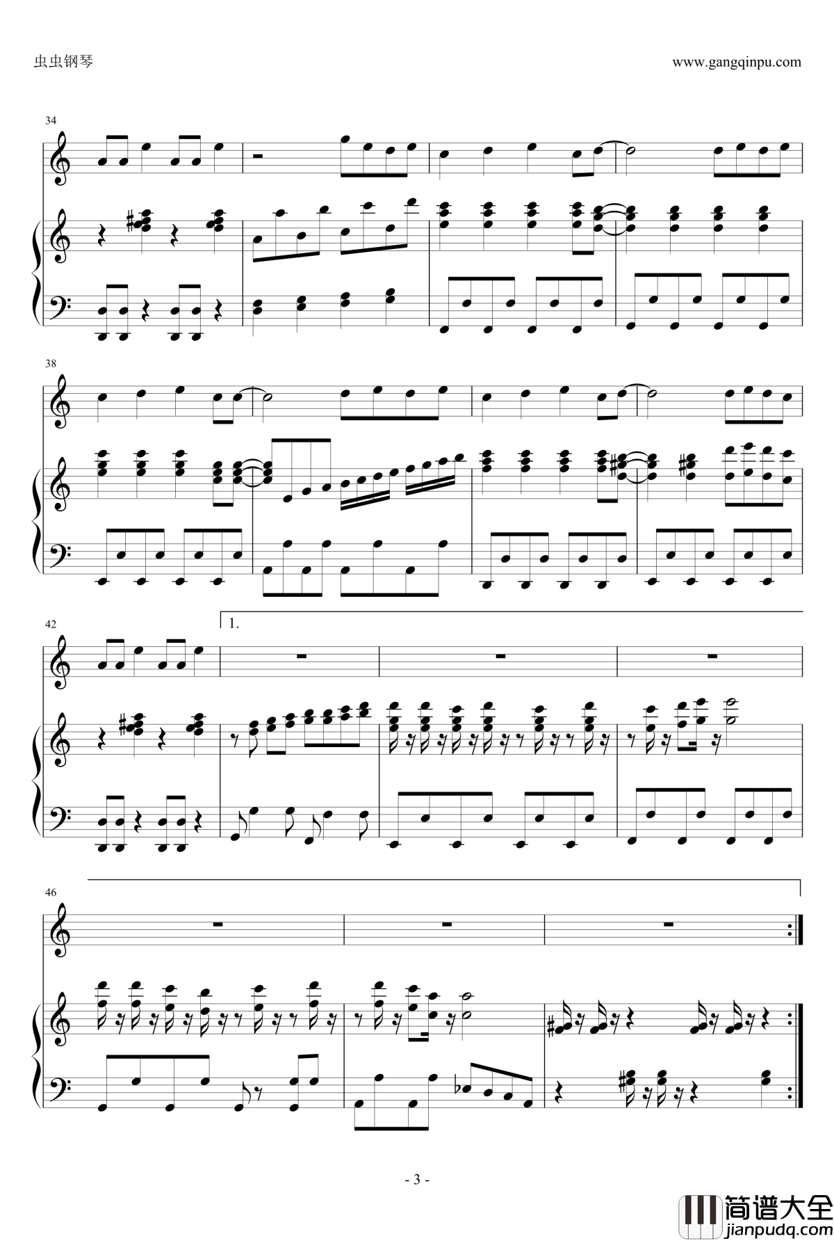 嵐Troublemaker钢琴谱_钢琴弹唱_Arashi