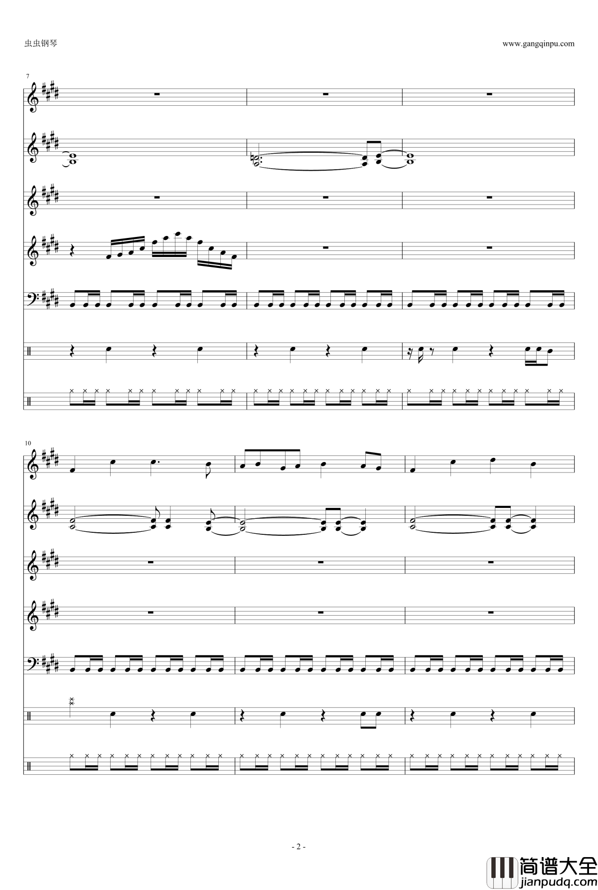 黄昏の圣痕钢琴谱_恶魔城