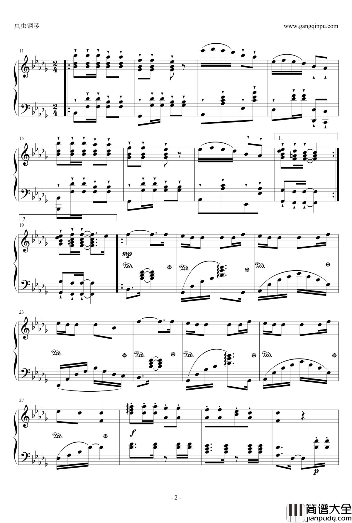 睫毛彎彎钢琴谱_最後的改編_曹格