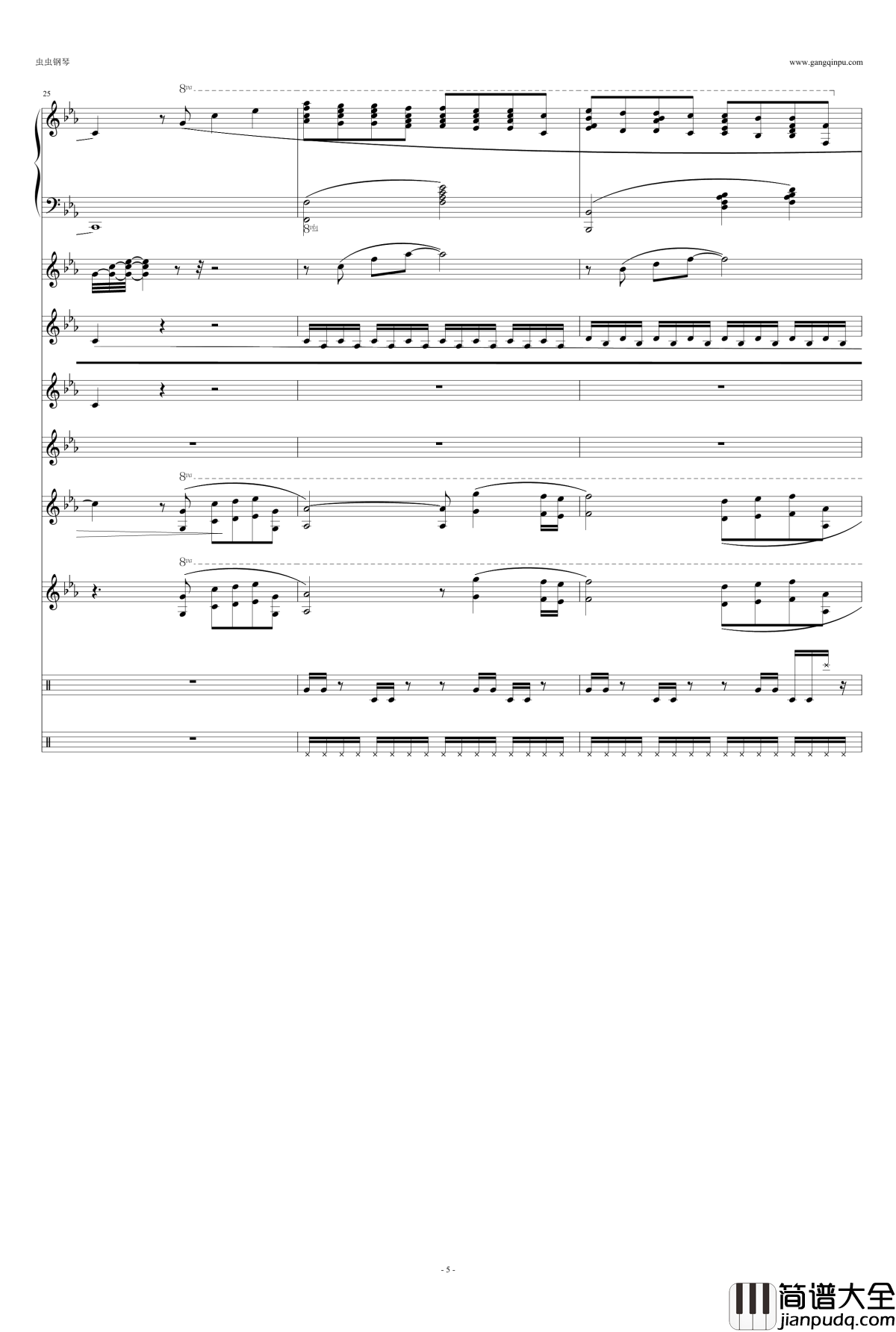 利鲁之歌钢琴谱_leeloos_theme_马克西姆_Maksim·Mrvica