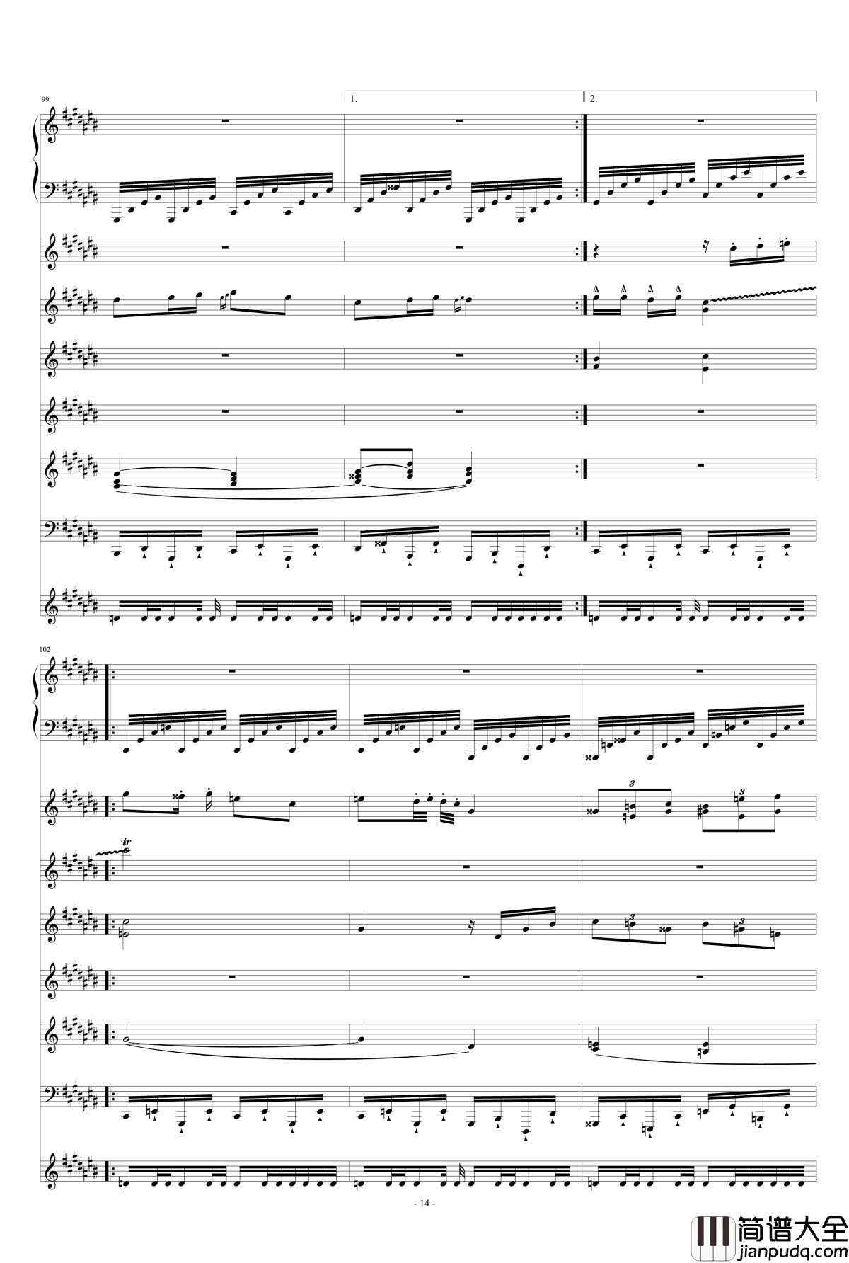 马之歌钢琴谱_2014新年贺曲_airoad