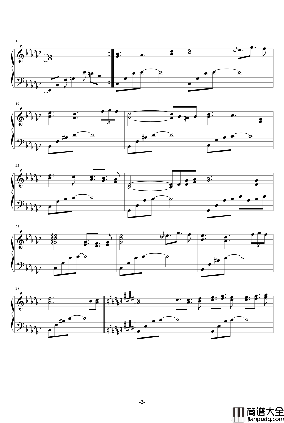 Dear_Old_Home钢琴谱_智代after