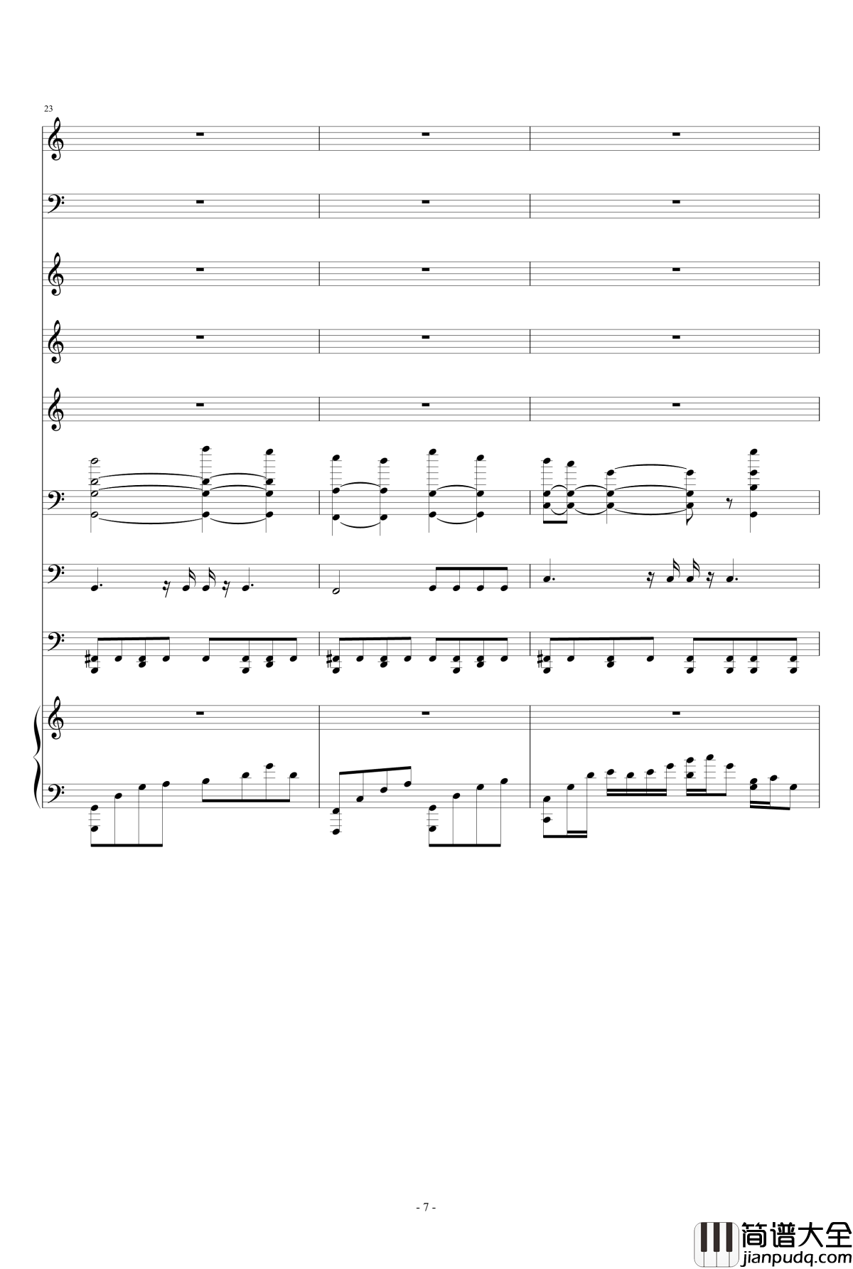 幸福港钢琴谱_Sòrγy