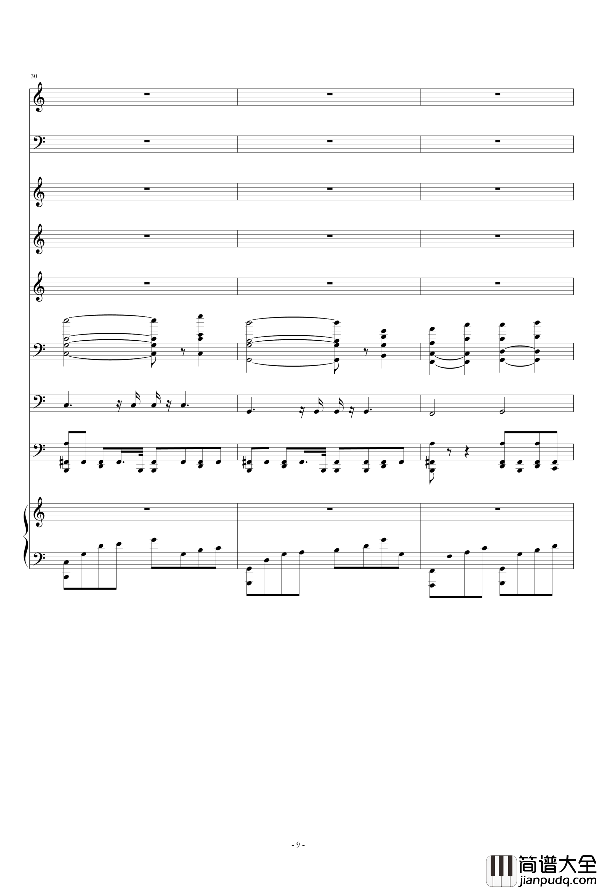 幸福港钢琴谱_Sòrγy