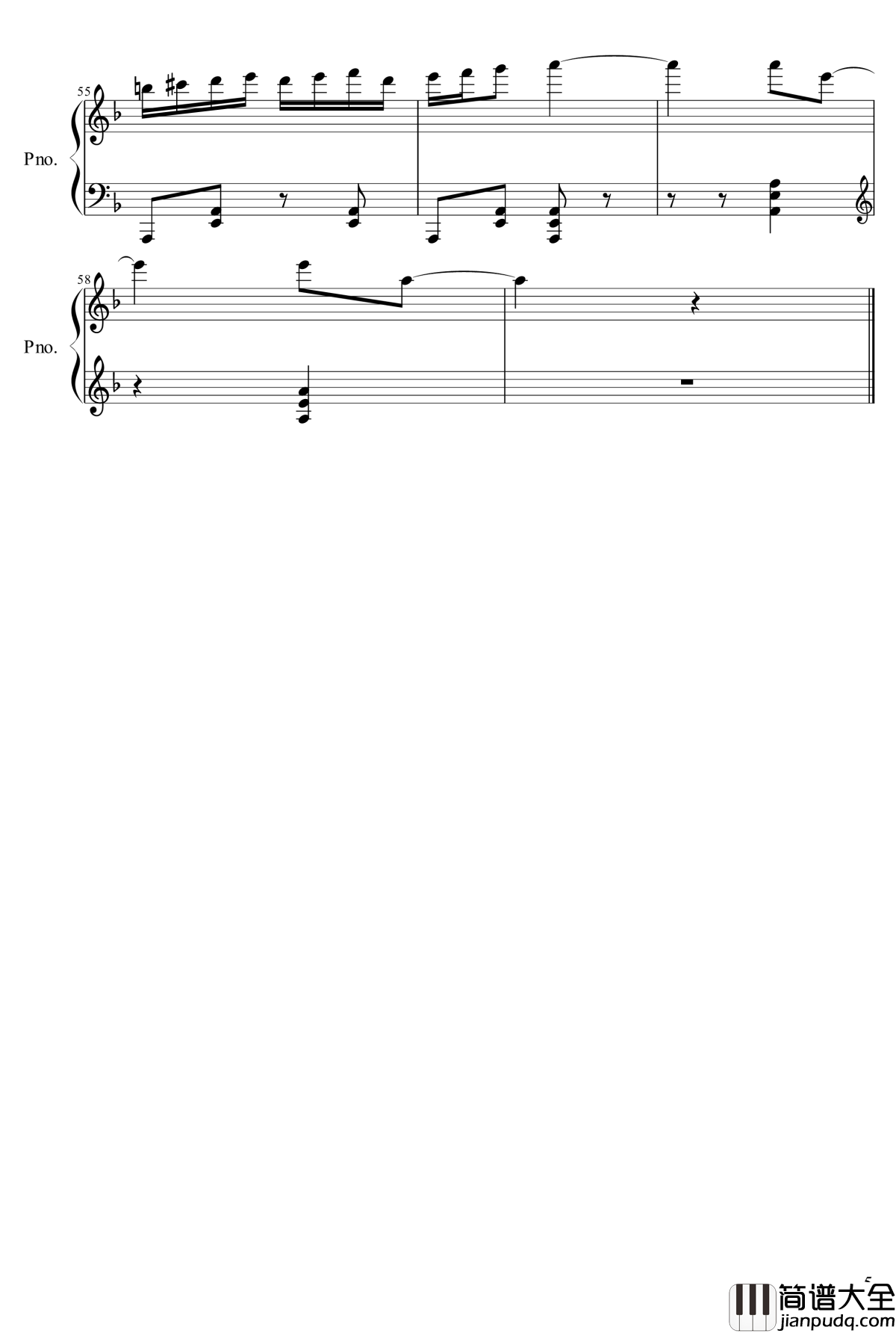 来自星星的你钢琴谱_run_away部分_颂伊在悬崖时