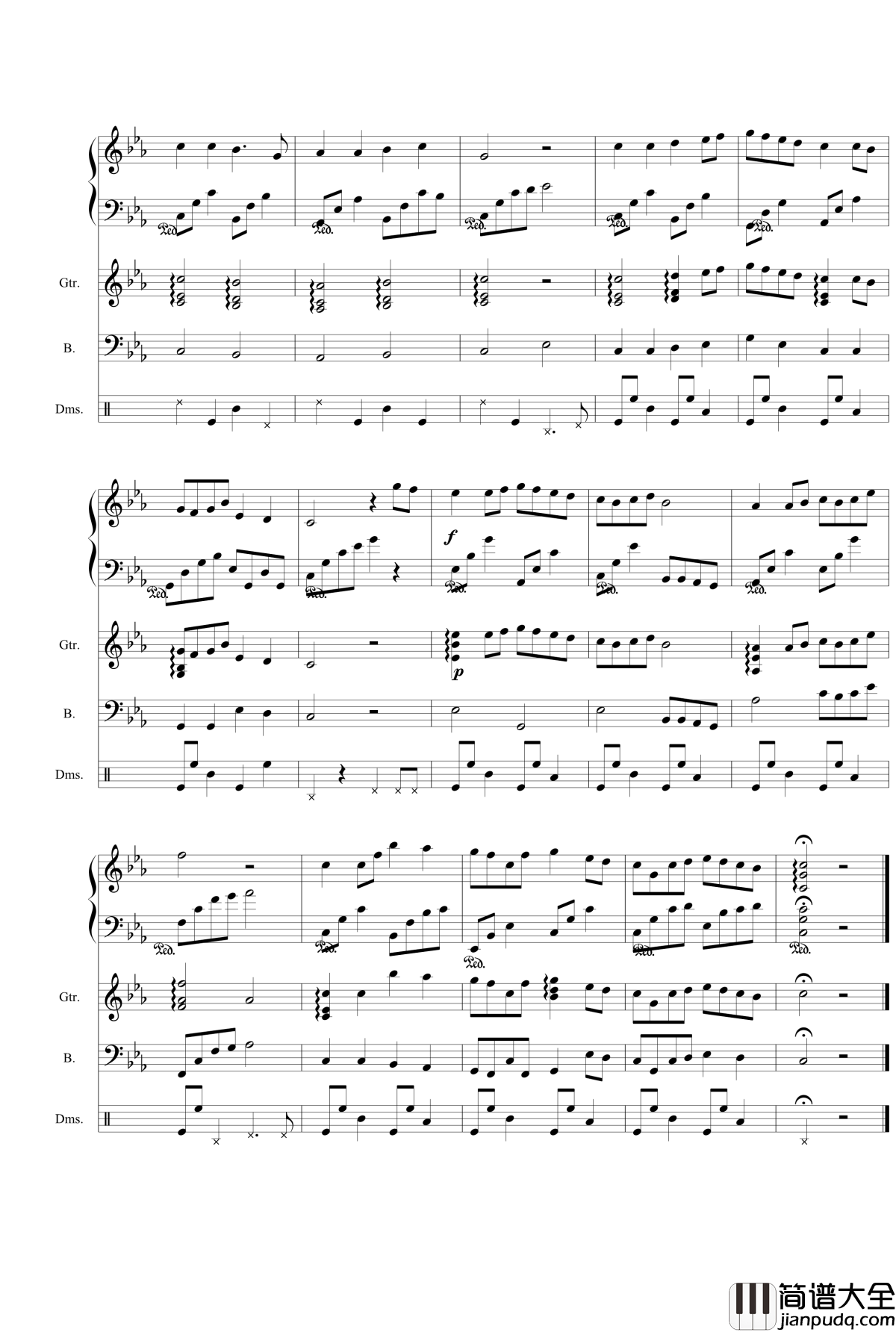 在旁钢琴谱_狂音