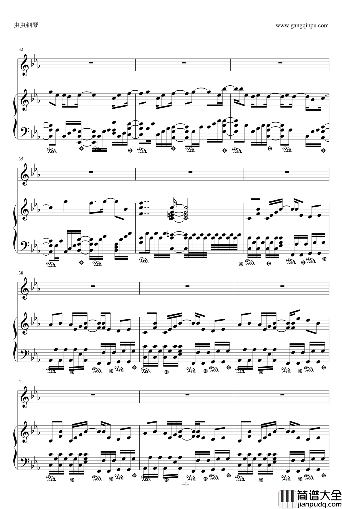 我的世界钢琴谱_初音未来