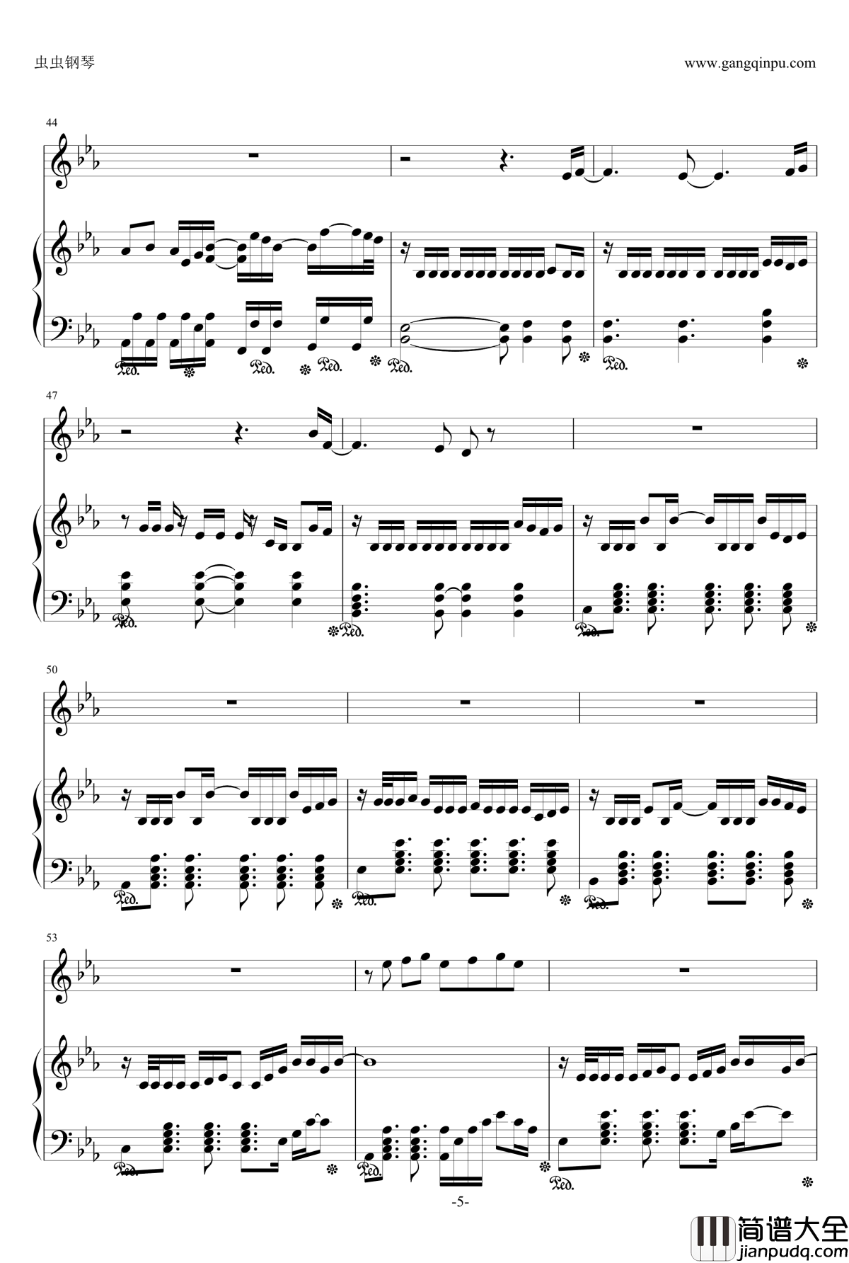 我的世界钢琴谱_初音未来