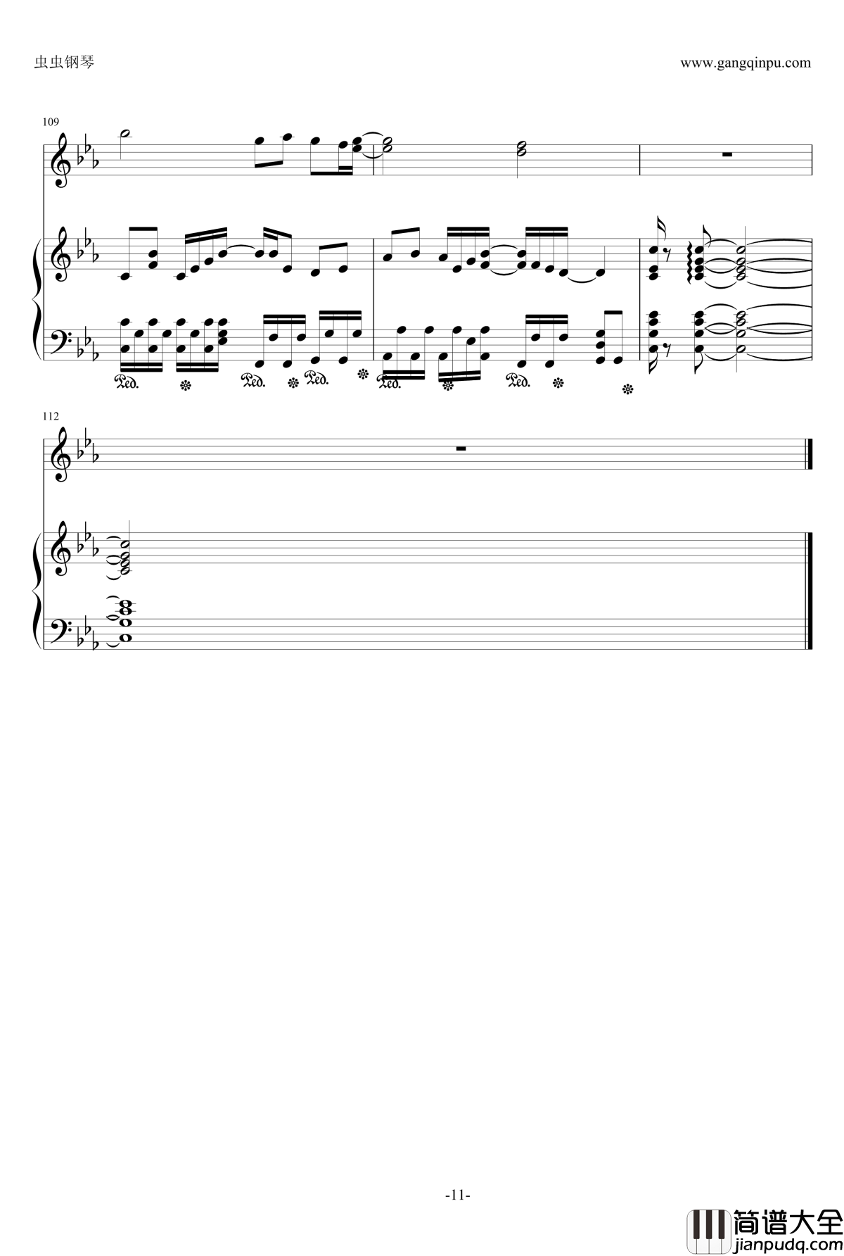 我的世界钢琴谱_初音未来