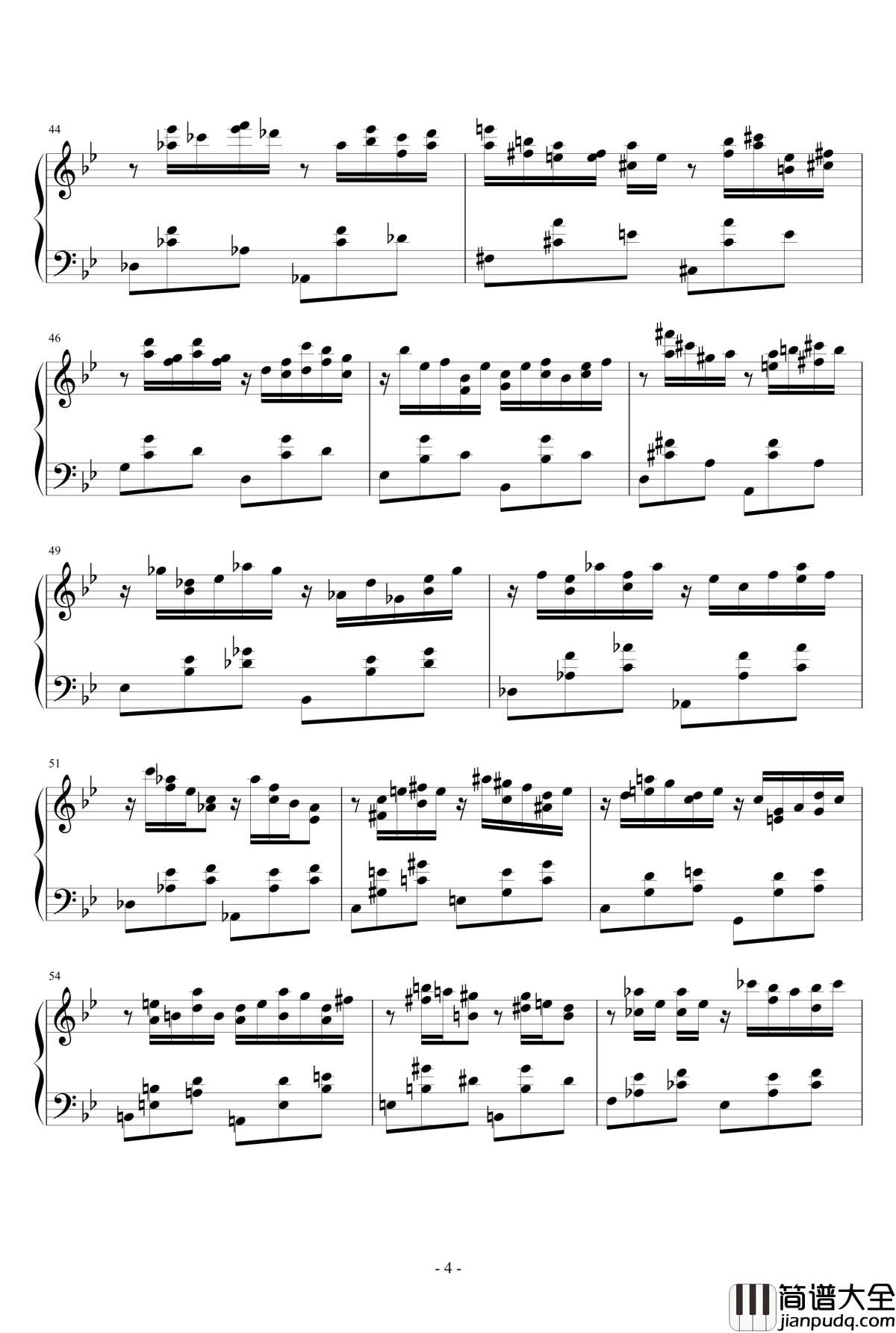 花园里的迷藏钢琴谱_江畔新绿