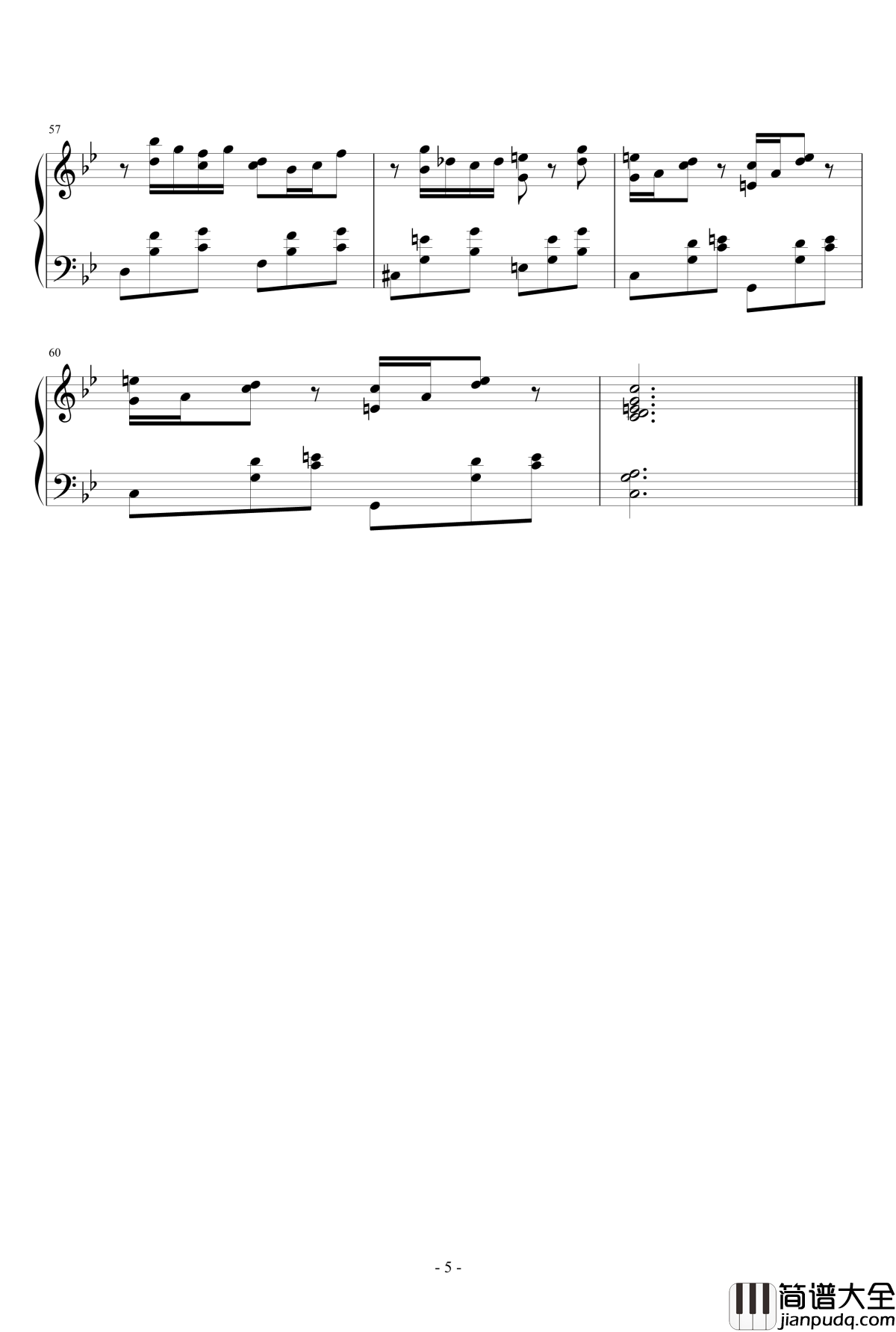 花园里的迷藏钢琴谱_江畔新绿