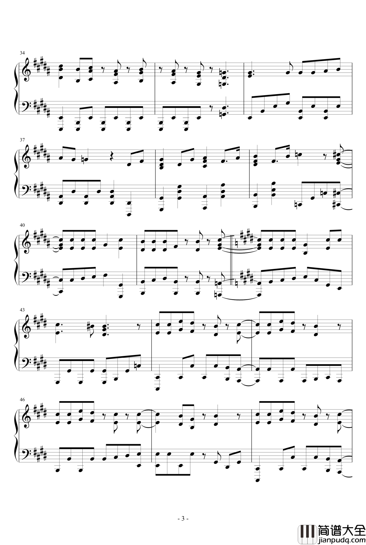 進擊的巨人op钢琴谱_紅蓮弓矢