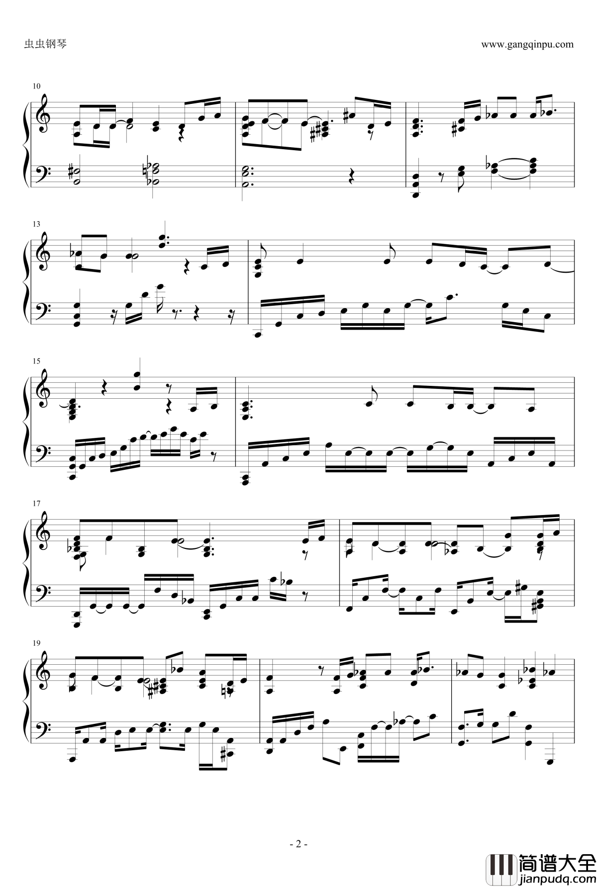 流浪者之歌钢琴谱_独奏_陈绮贞