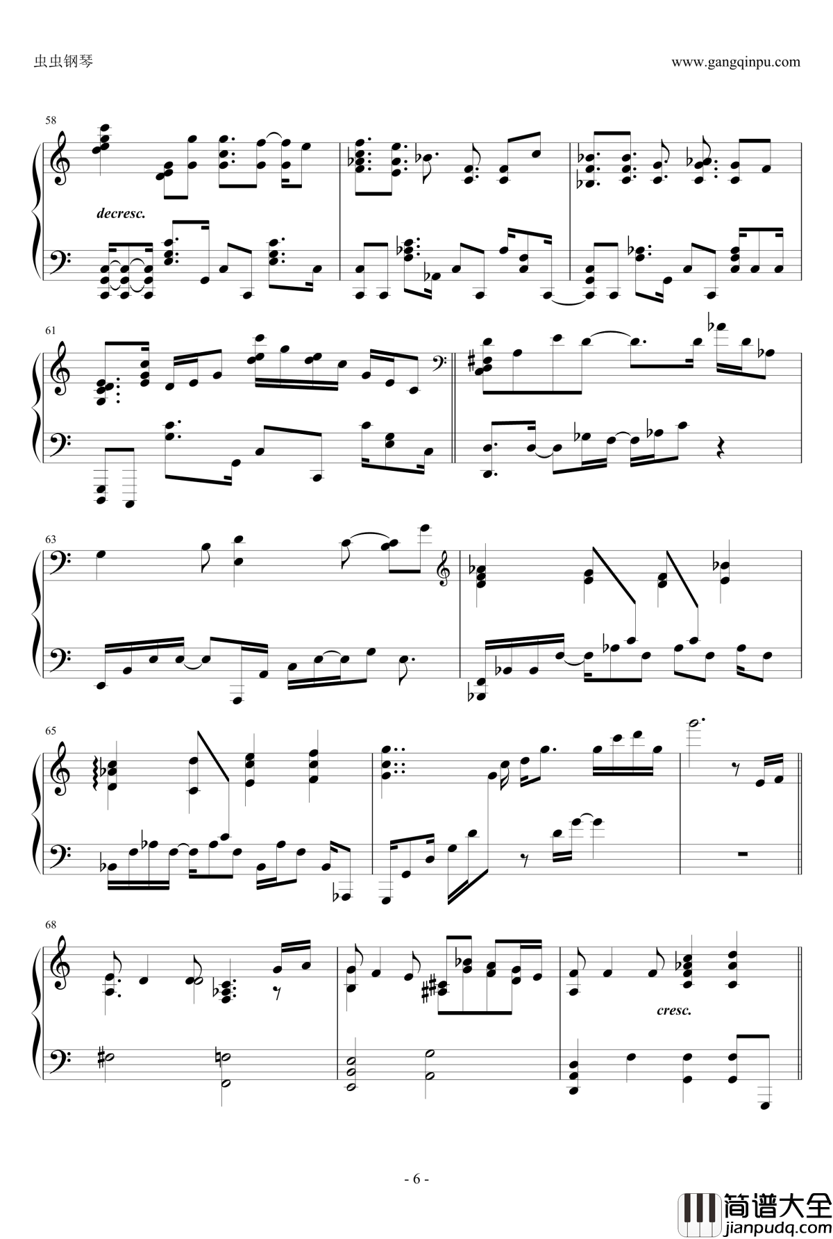 流浪者之歌钢琴谱_独奏_陈绮贞