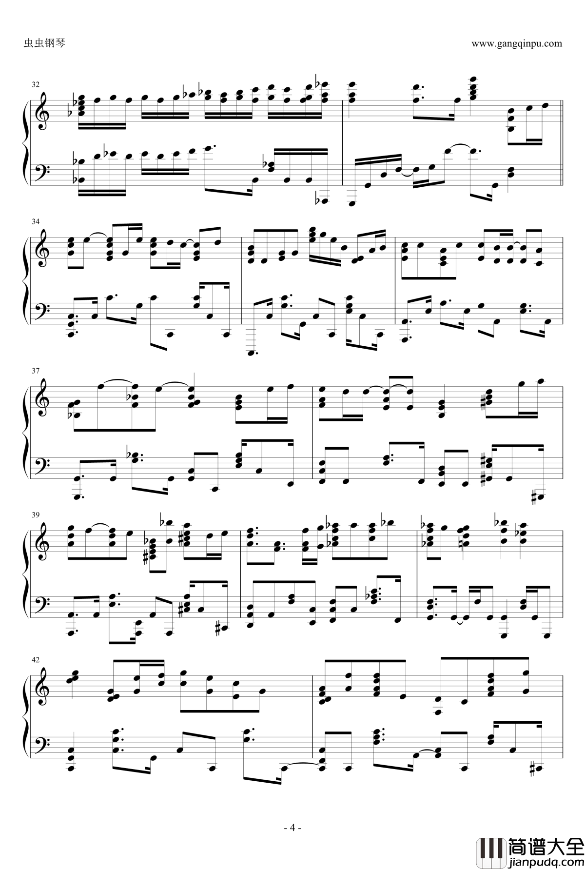 流浪者之歌钢琴谱_独奏_陈绮贞