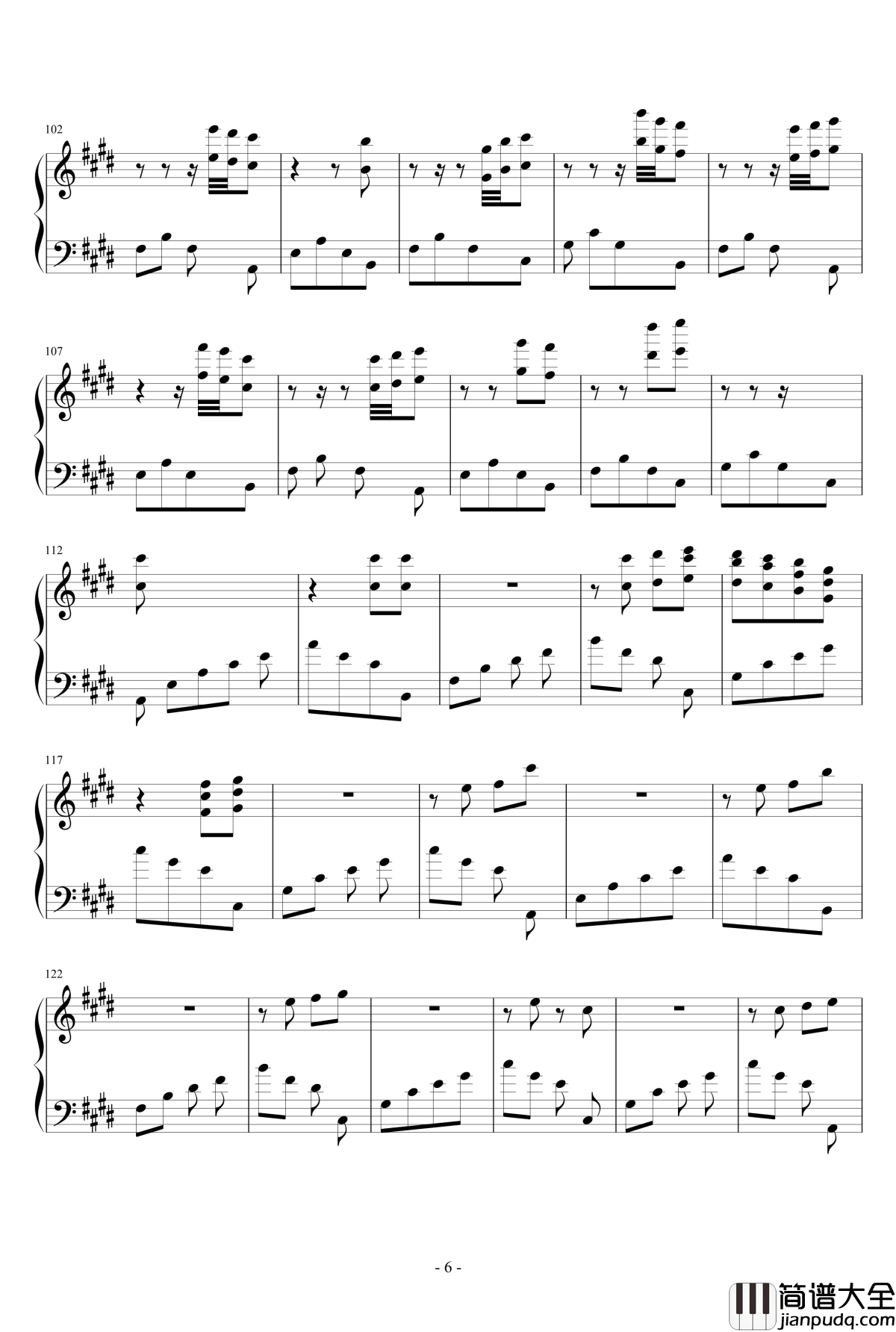 救赎钢琴谱_月之迷雾乀