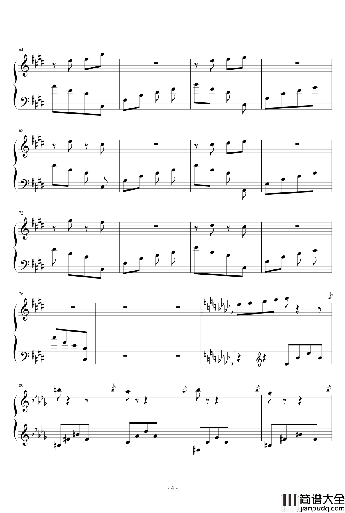 救赎钢琴谱_月之迷雾乀