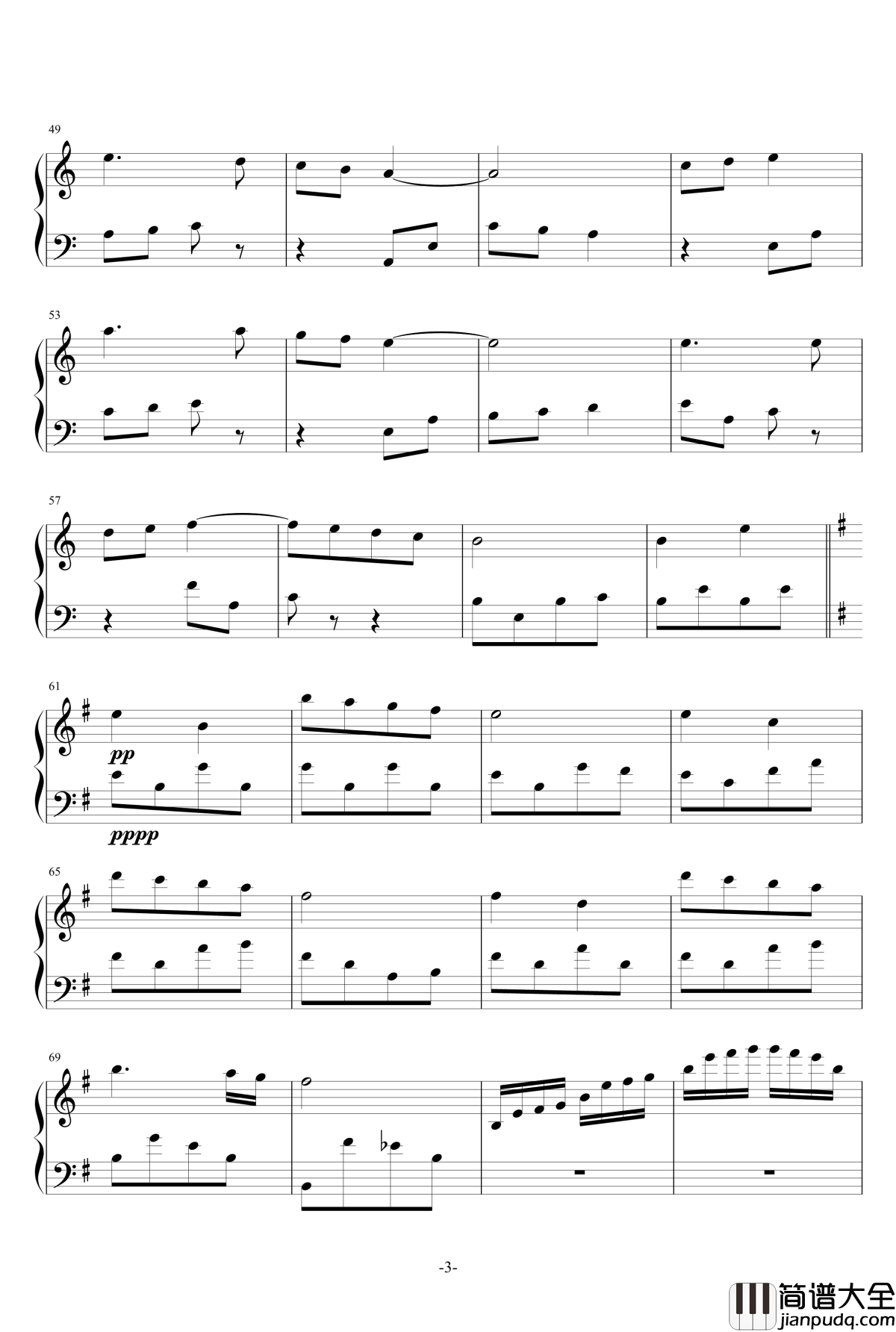 梦中的钢琴钢琴谱_木有钢琴