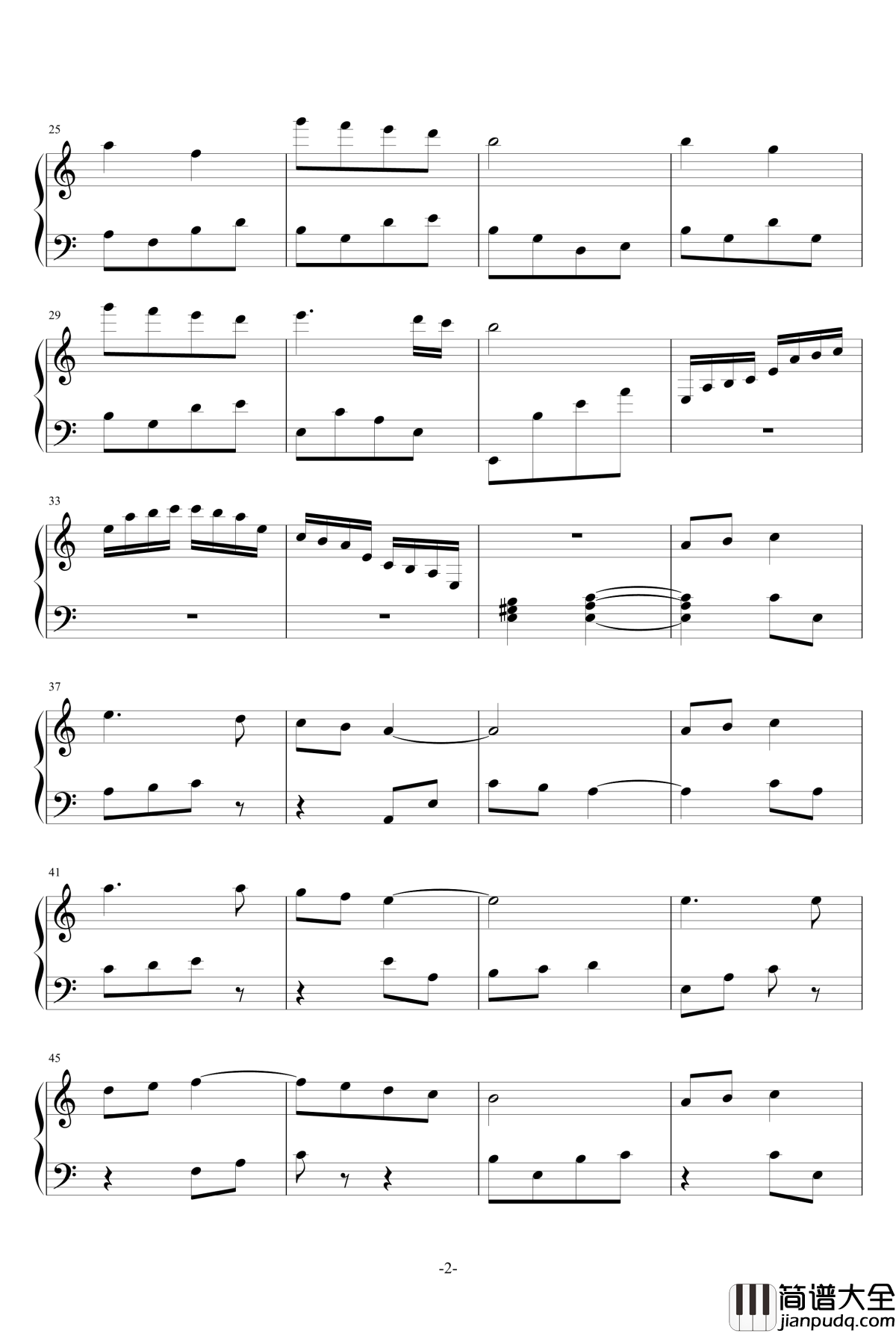 梦中的钢琴钢琴谱_木有钢琴