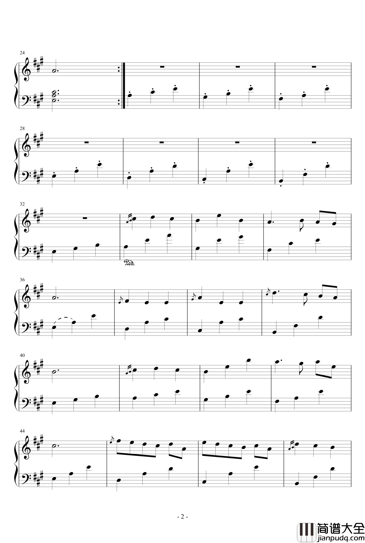 快乐的主题钢琴谱_指尖的ゝ温柔