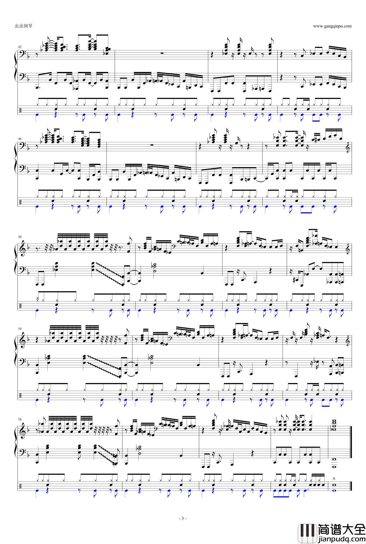 Funk_Groove_in_F钢琴谱_钢琴+鼓_Jonathan_Wilson