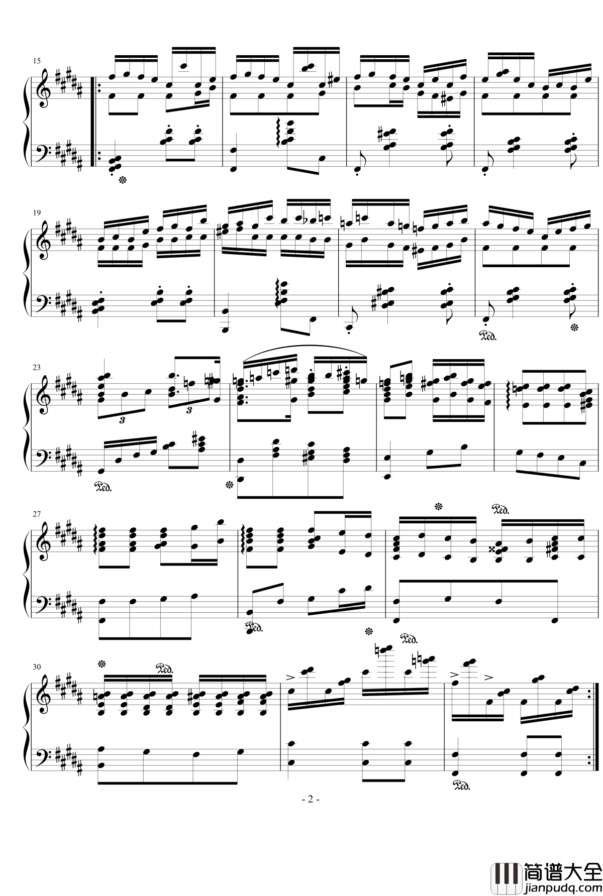 钢琴粤乐钢琴谱_年又过年_流行追梦人